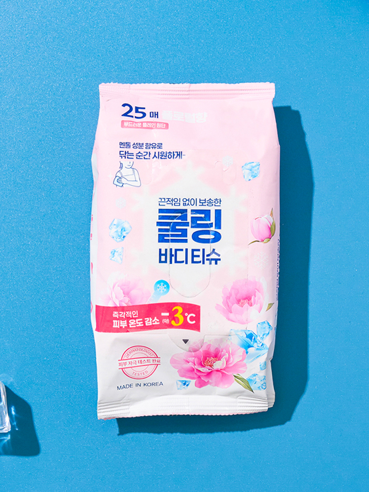 쿨링 물티슈 25매입 플로럴 향