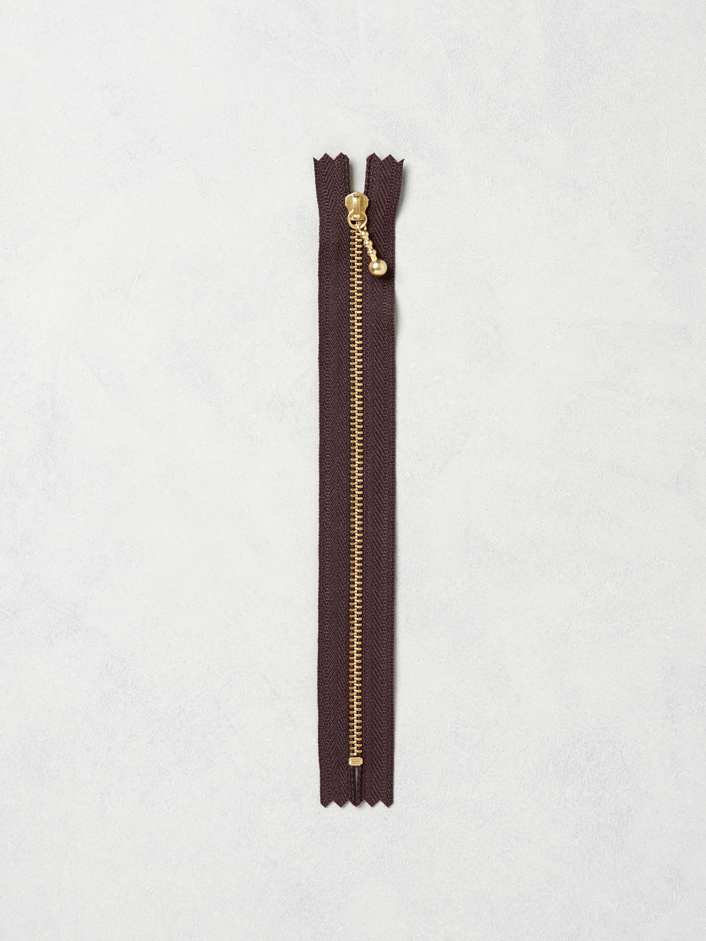 일본제 골드 지퍼 YKK 20 cm 브라운