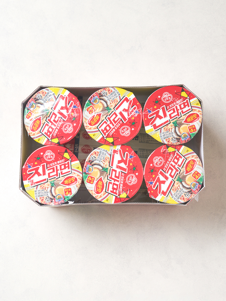 Лапша Ottogi Jin Ramen острая, мал. стакан, 6 шт.