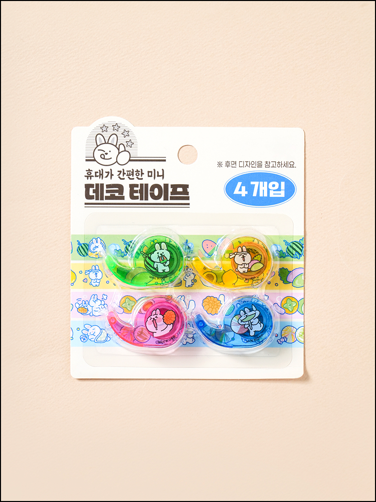 행복잡화점 데코 테이프 4개입
