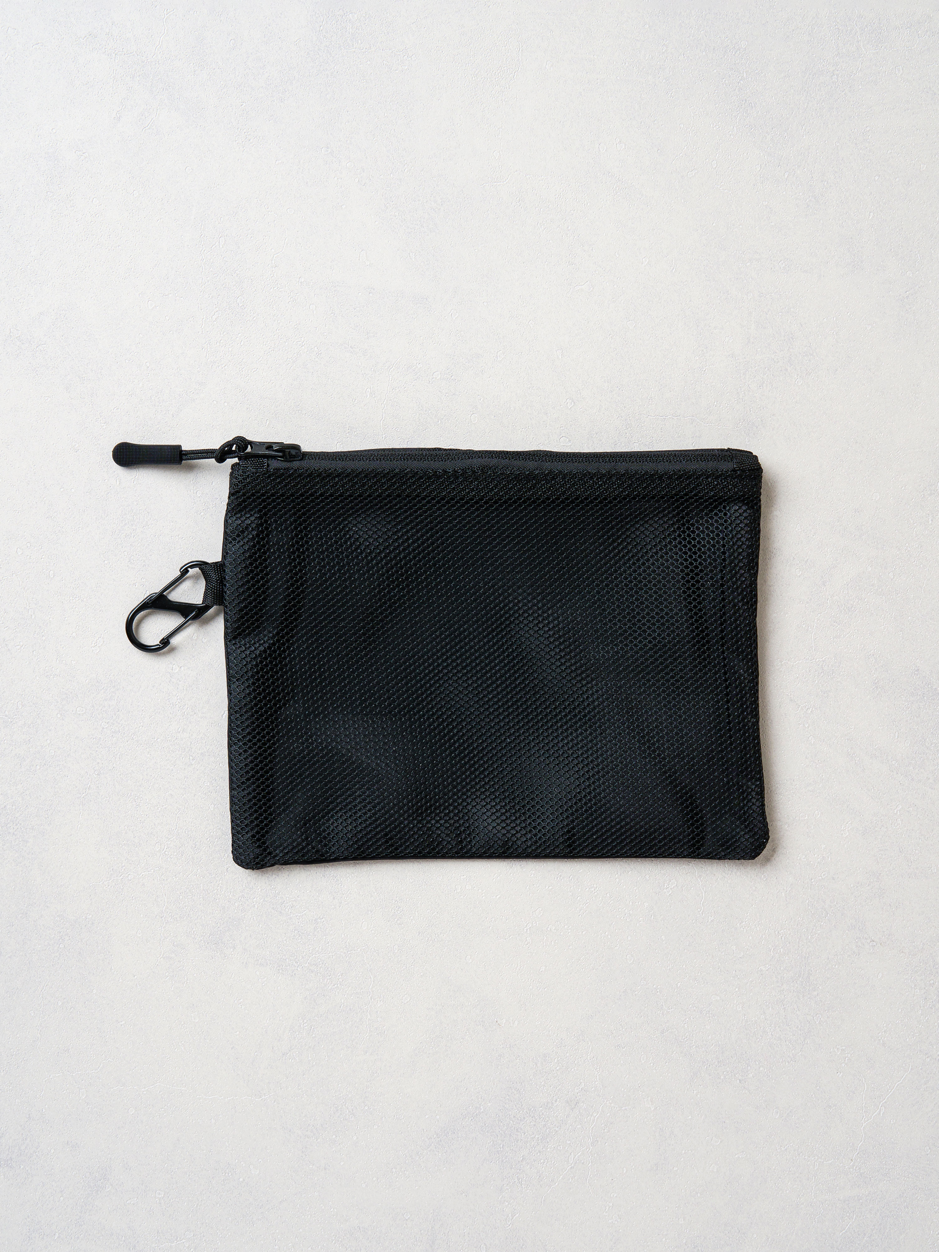 여행용 카라비너 이중 파우치 19 X 14 cm 블랙