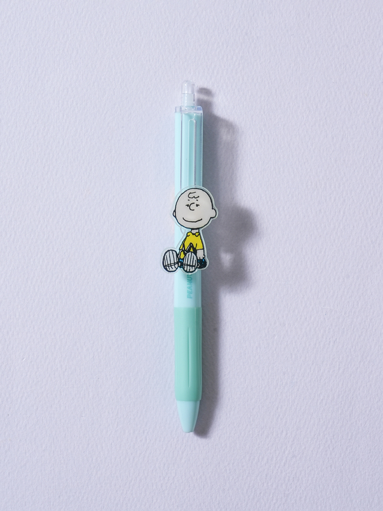 피너츠 슬라이드 볼펜 0.5 mm 블랙 찰리 브라운