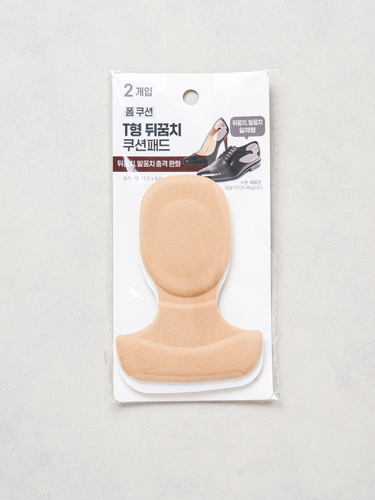 원단 부착 T자형 뒤꿈치 패드 2개입