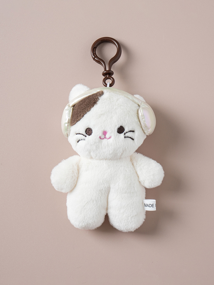 룰루랄라 헤드폰 낀 고양이 걸이인형