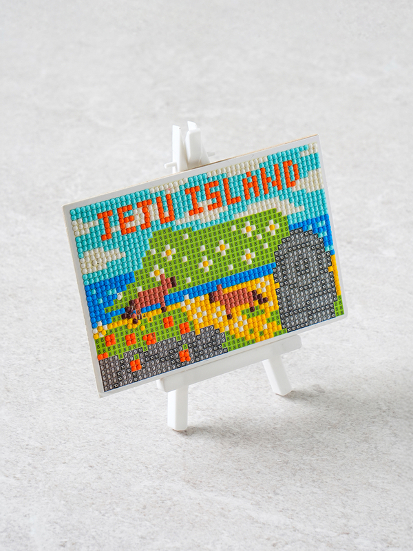 보석 십자수 액자 DIY 세트 15 X 10 cm 제주