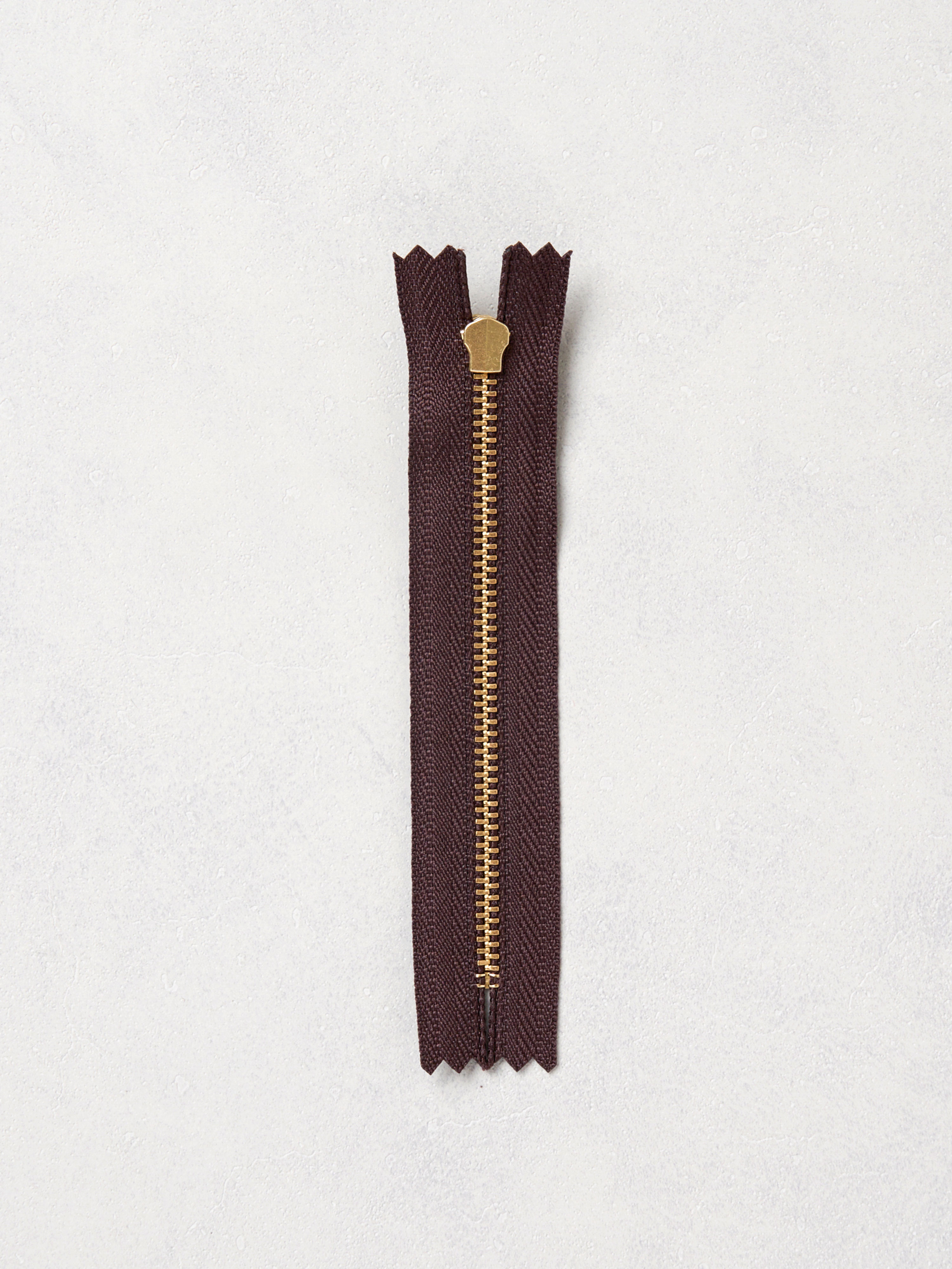 일본제 골드 지퍼 YKK 12 cm 브라운