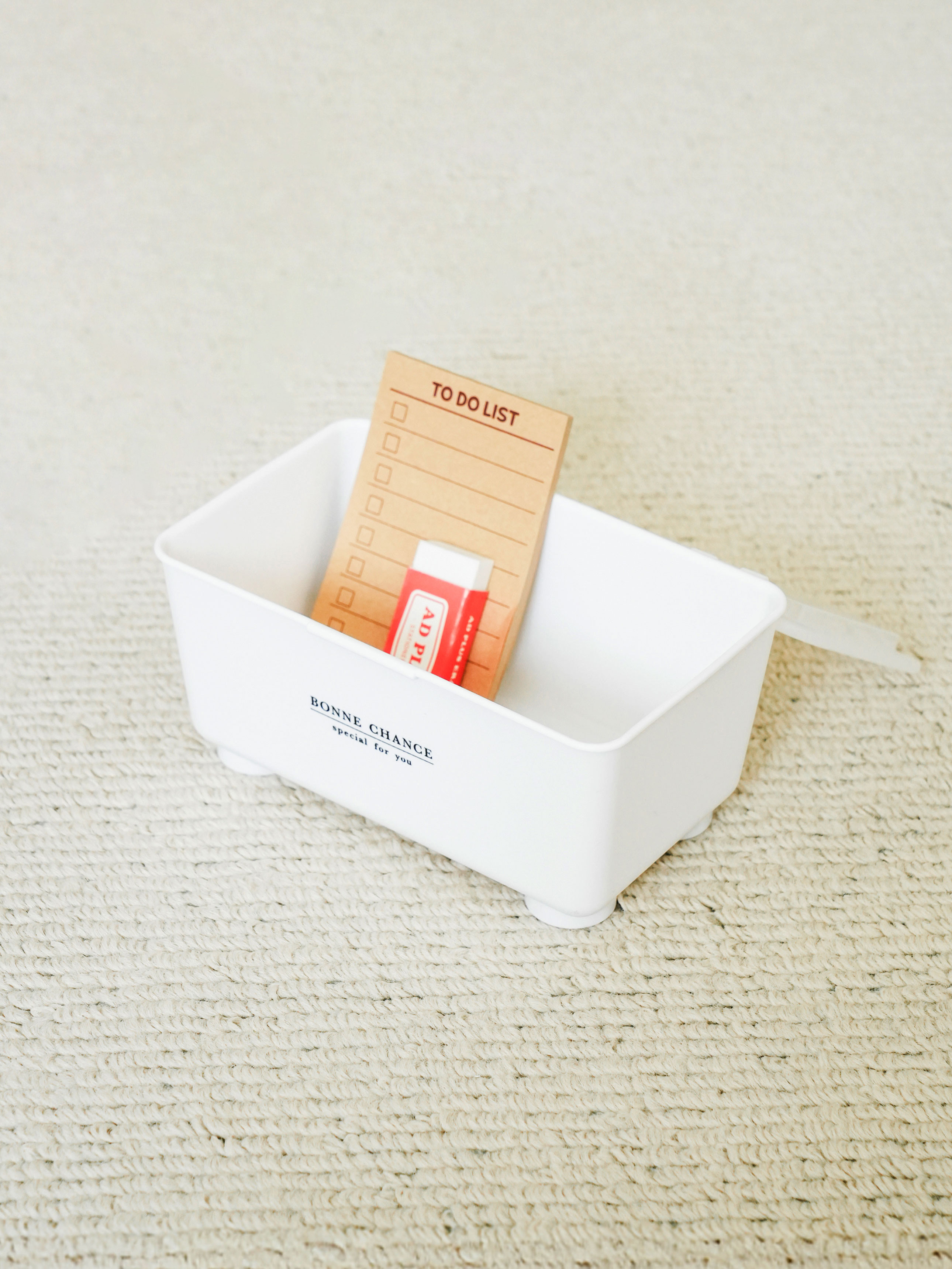 직사각 소품 수납함 16.5 X 10.3 X 7.8 cm 화이트