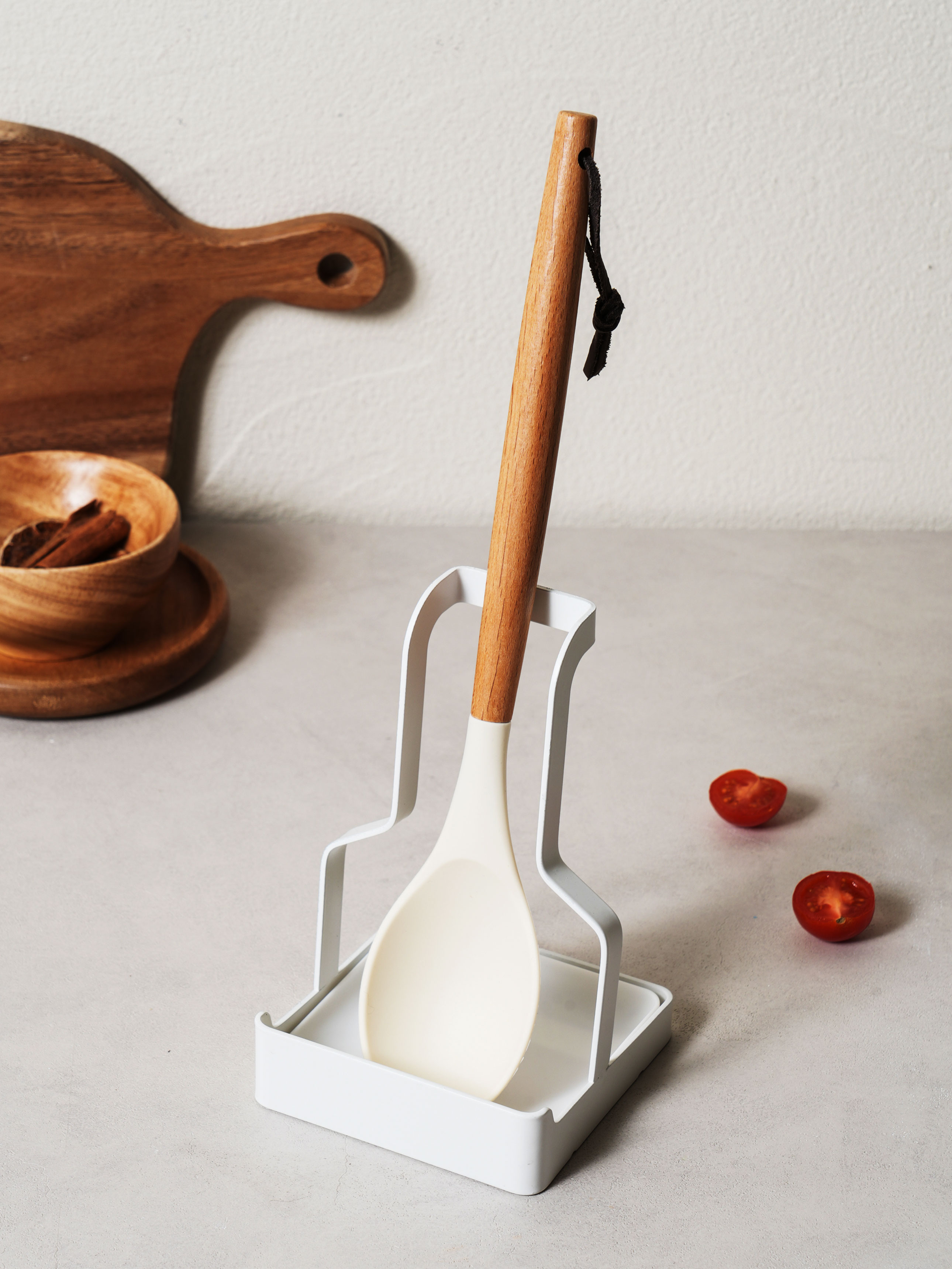 우드 손잡이 실리콘 요리 스푼 31 cm