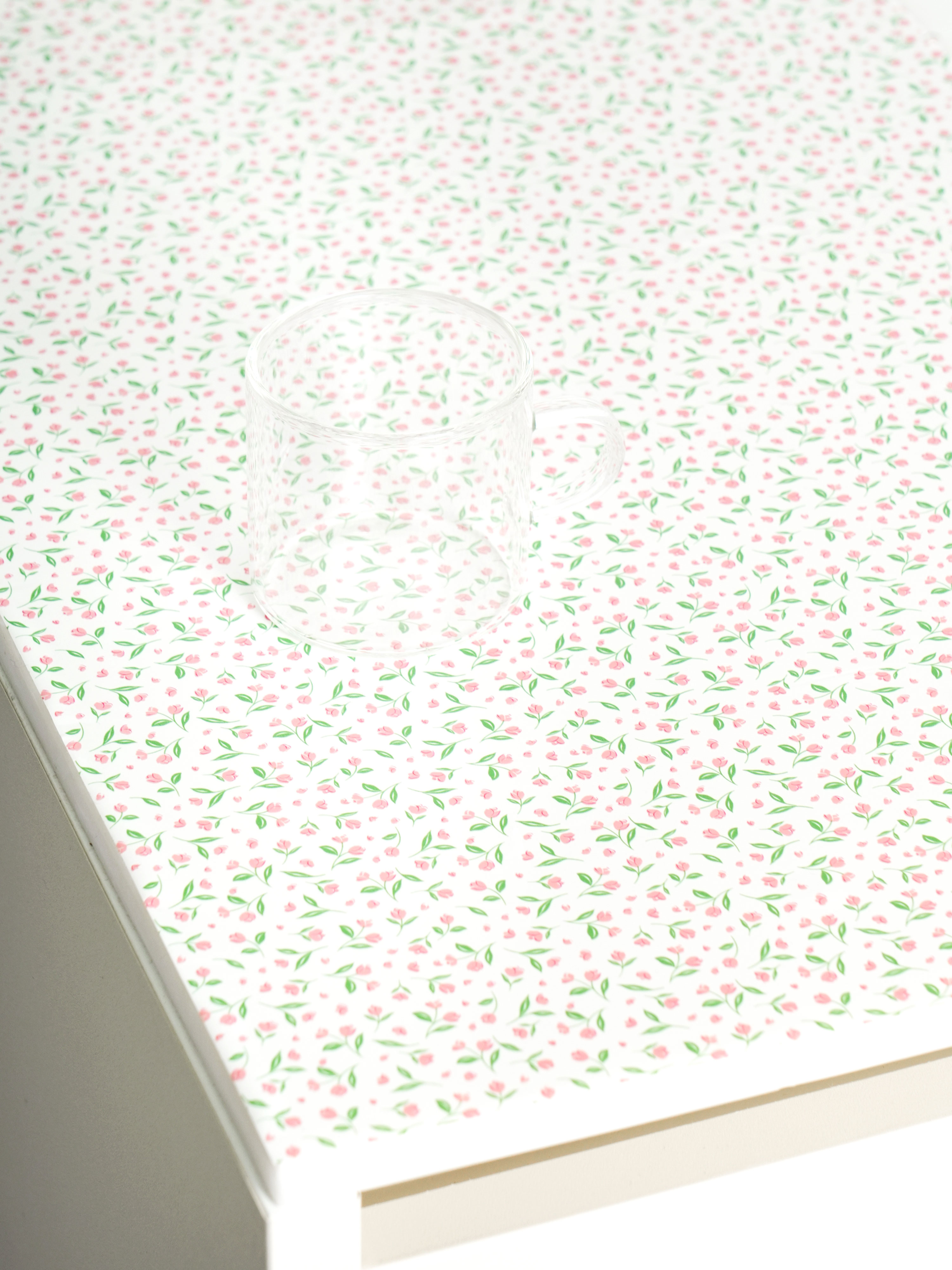 리폼용 플라워 패턴 디자인 시트지 30 X 90 cm 핑크