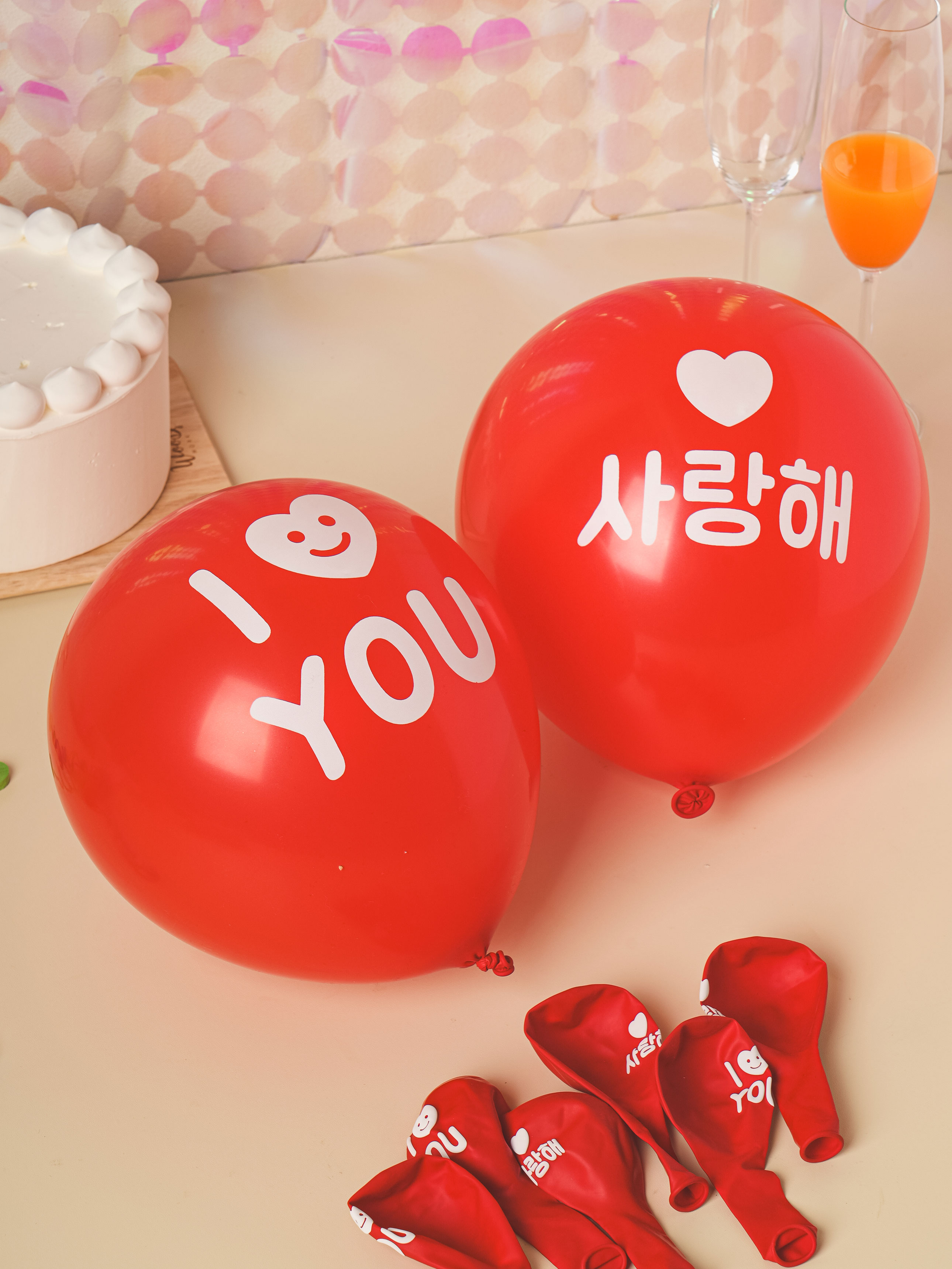 하트 디자인 풍선 30 cm 8개입