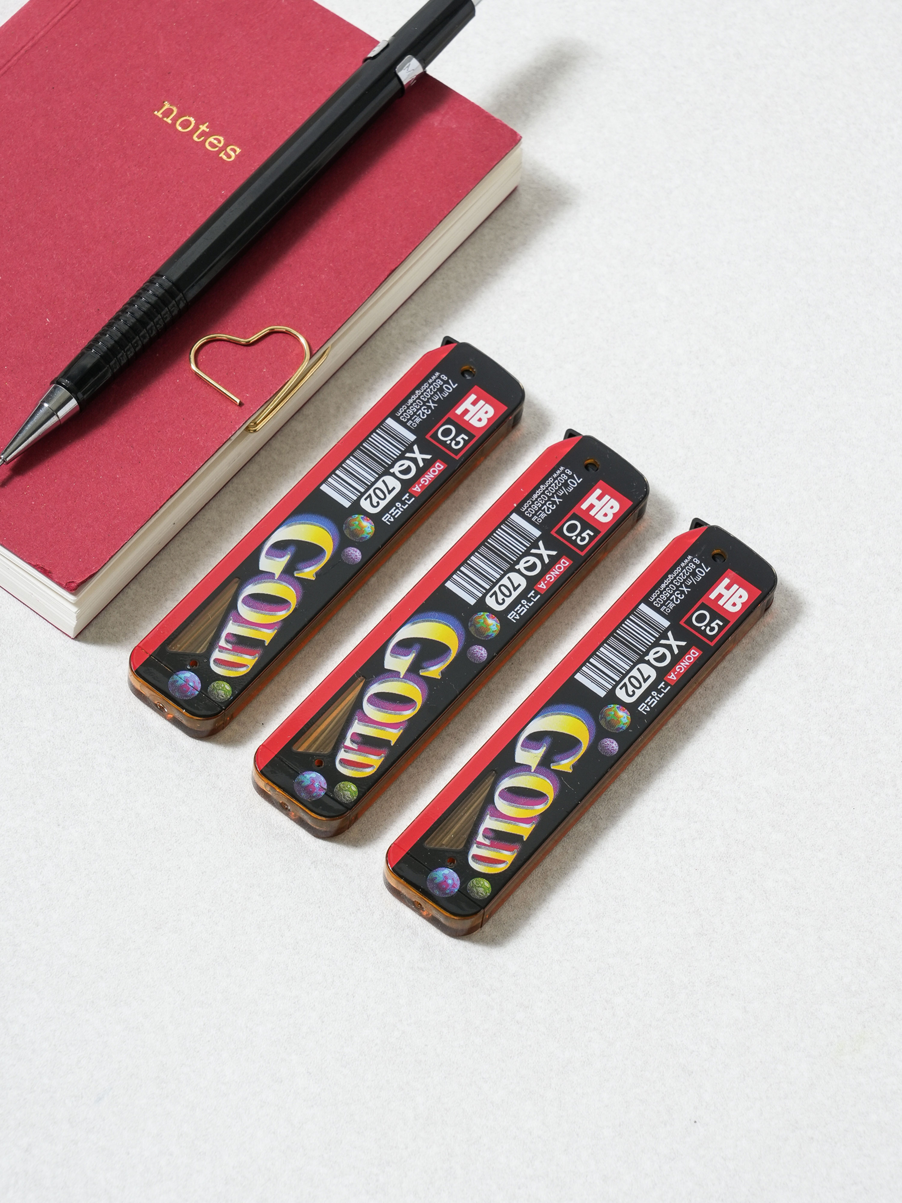 동아 XQ 702 골드 샤프심 0.5 mm HB심 3개입