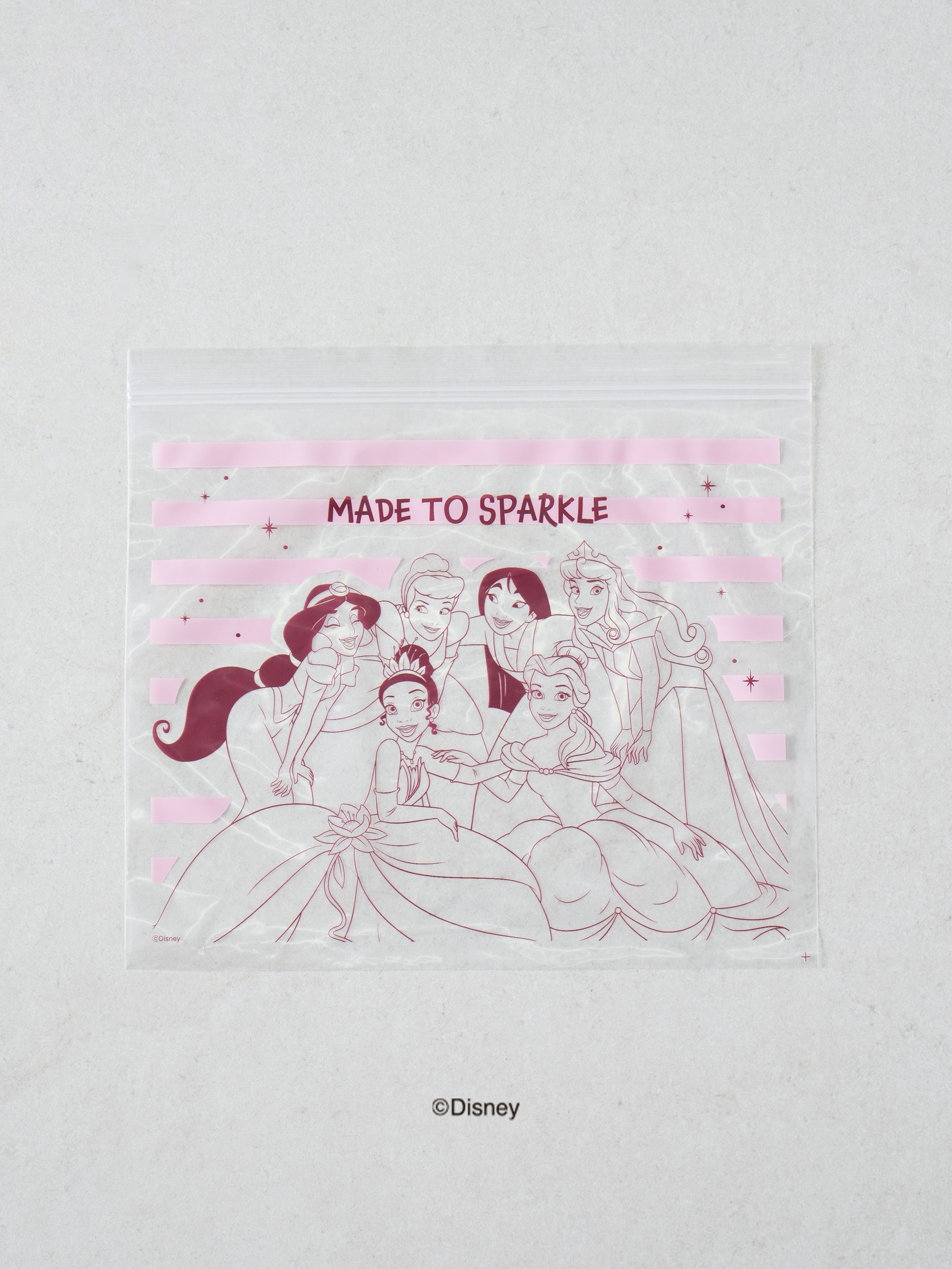 디즈니 프린세스 다용도 이중 지퍼백 22 X 20 cm 10매입
