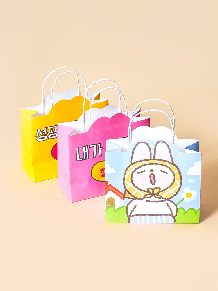 행복잡화점 디자인 쇼핑백 3매입
