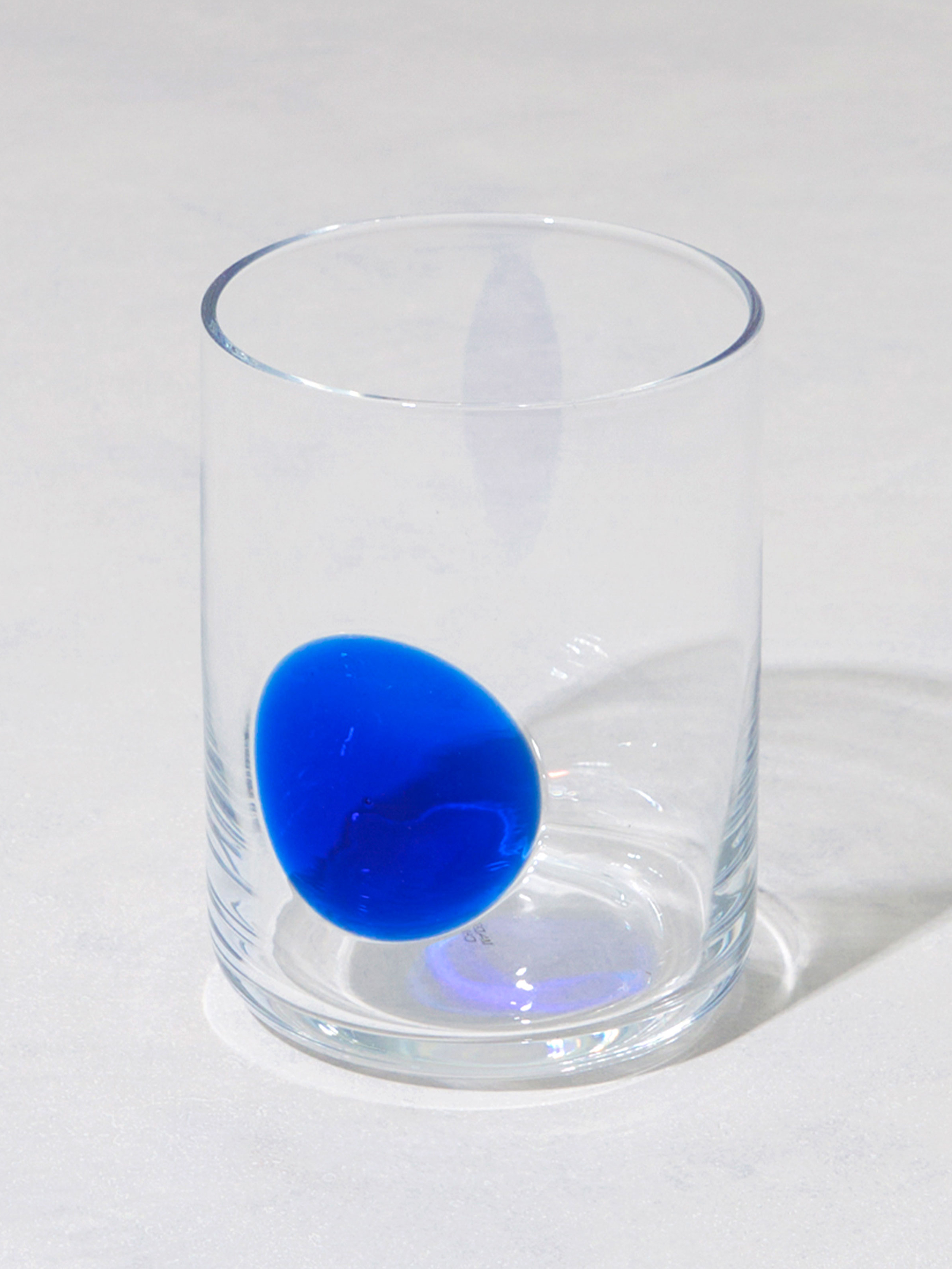 도트홀컬러유리컵(약400 ml)_블루