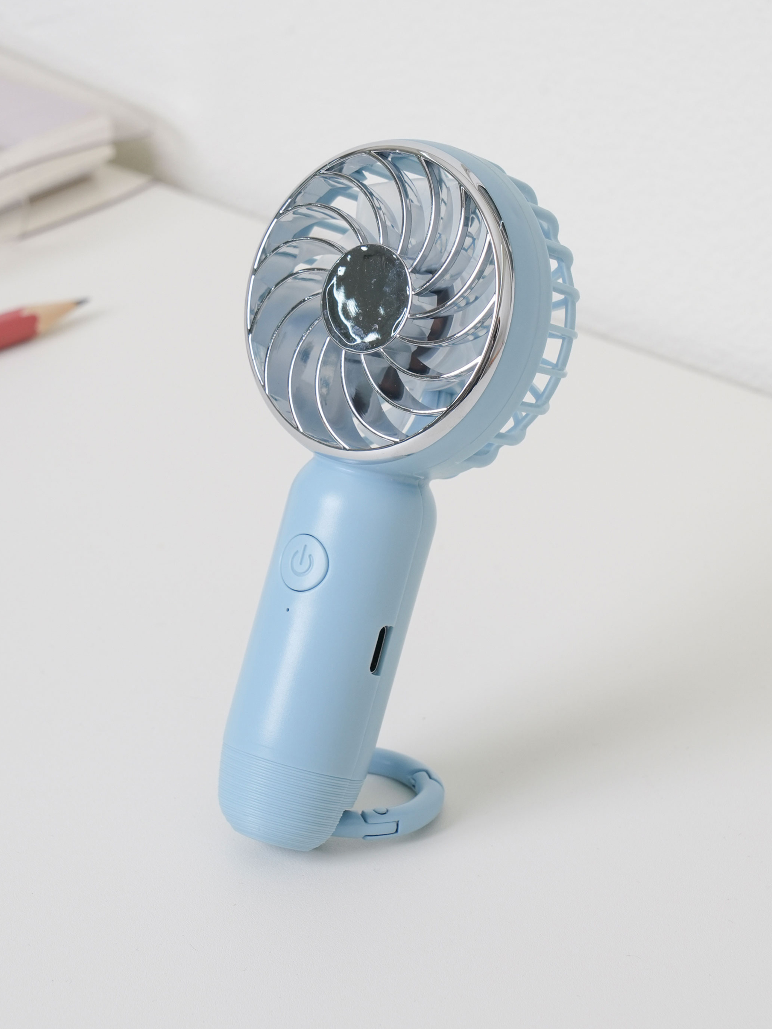 미니 크롬 도금 핸디 선풍기