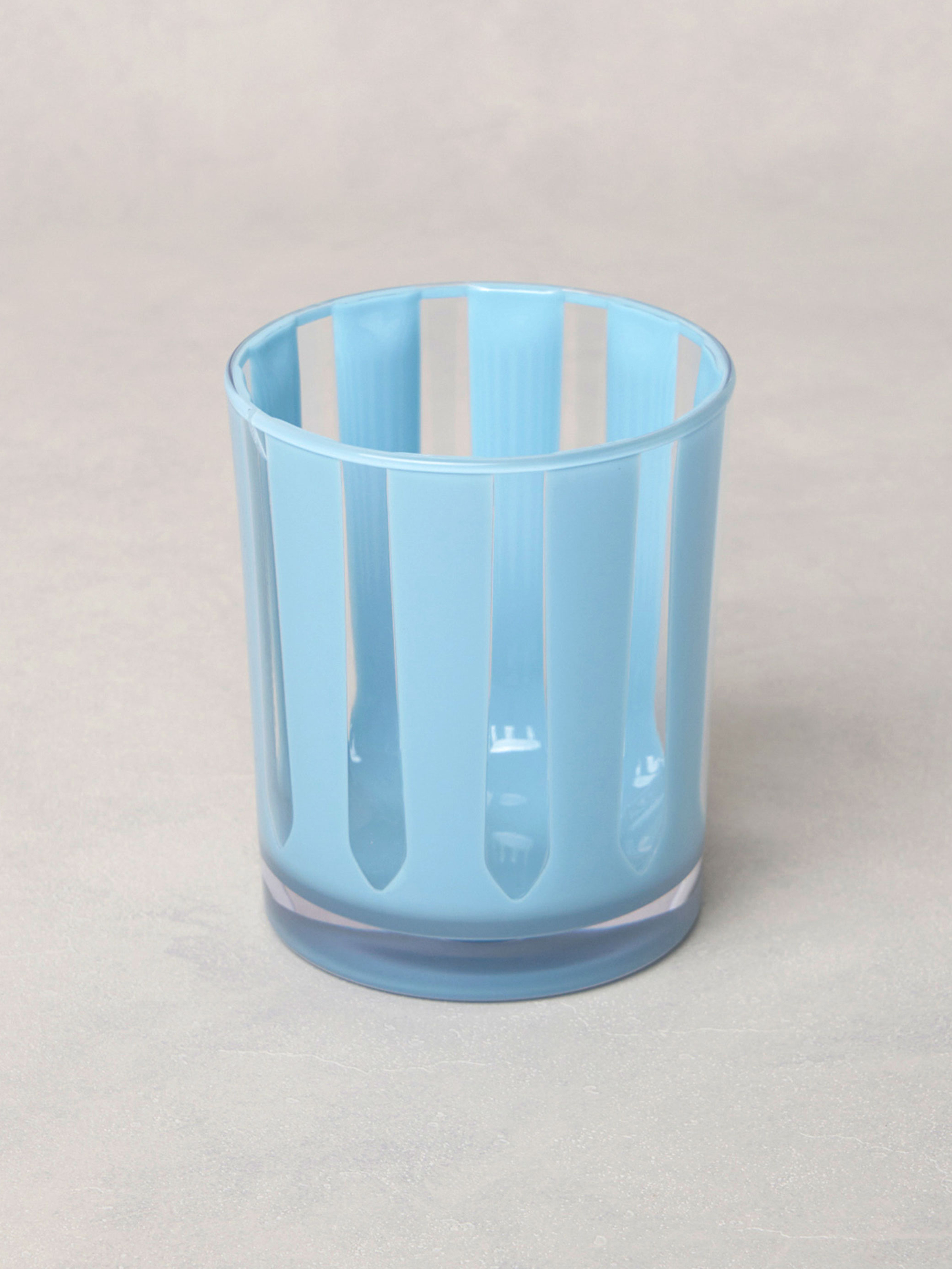 투톤 컬러 스트라이프 컵 430 ml 스카이블루