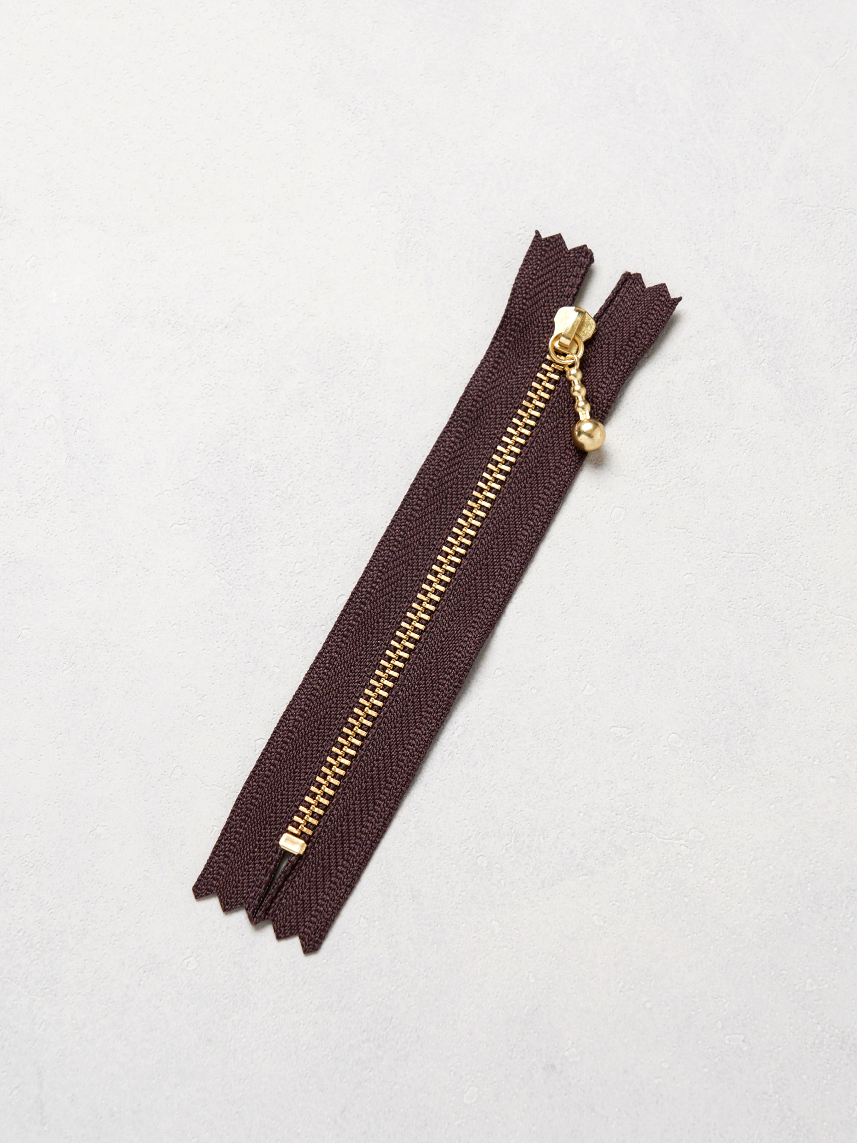 일본제 골드 지퍼 YKK 12 cm 브라운