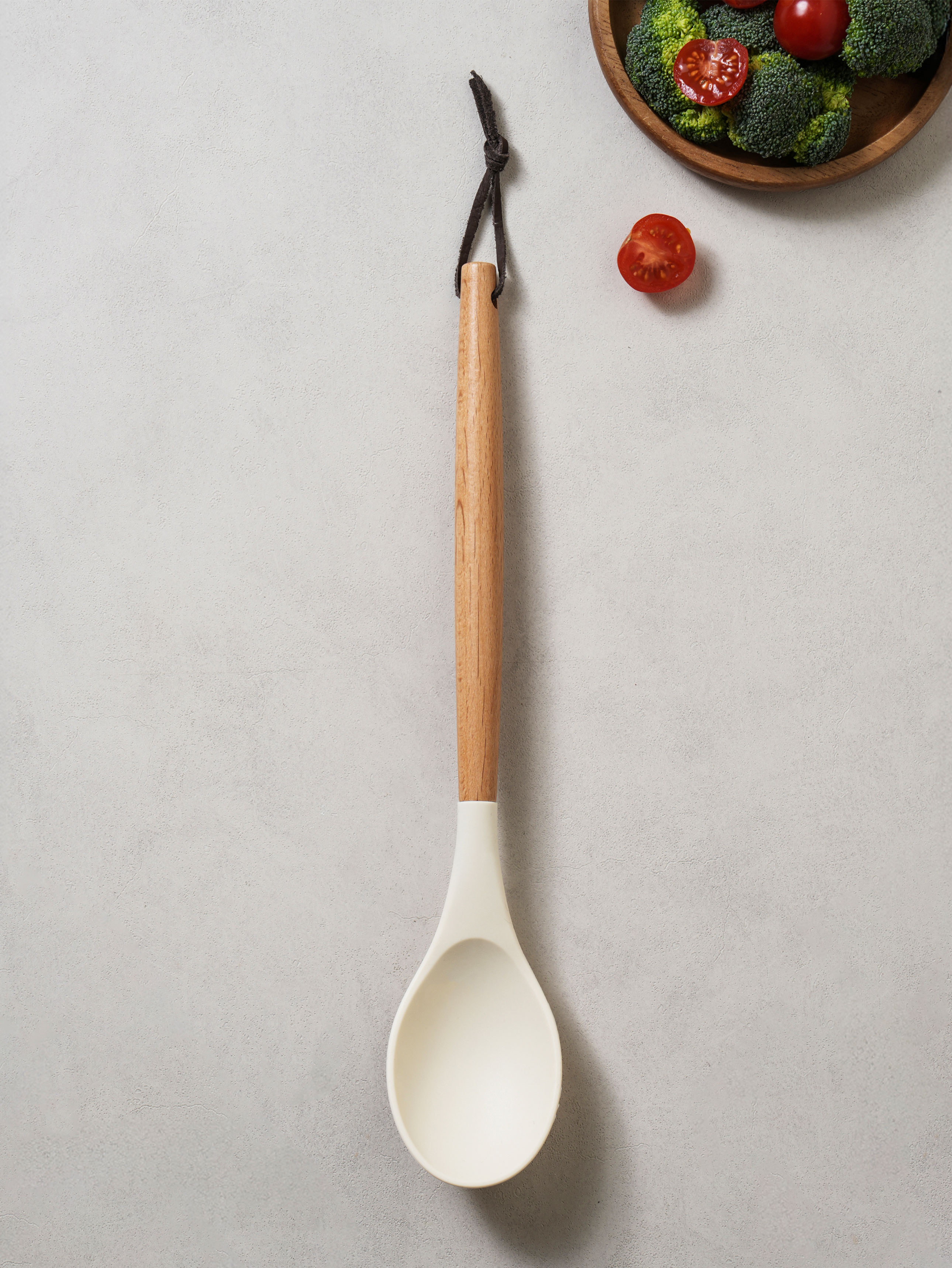 우드 손잡이 실리콘 요리 스푼 31 cm