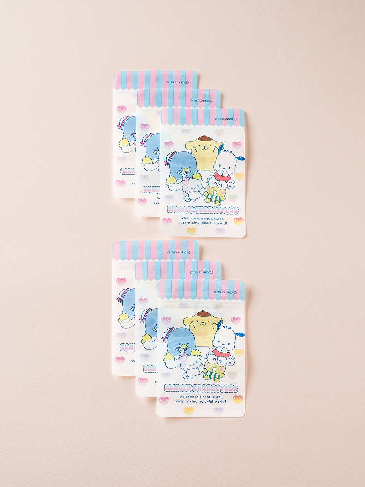 산리오 캐릭터즈 B8 지퍼백 6매입 컬러풀하트