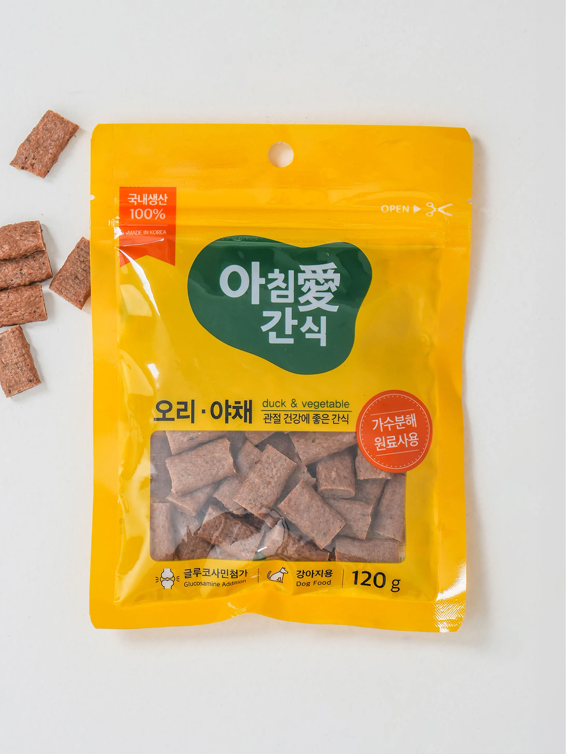 [펫] 아침애 간식 120 g 오리＆야채