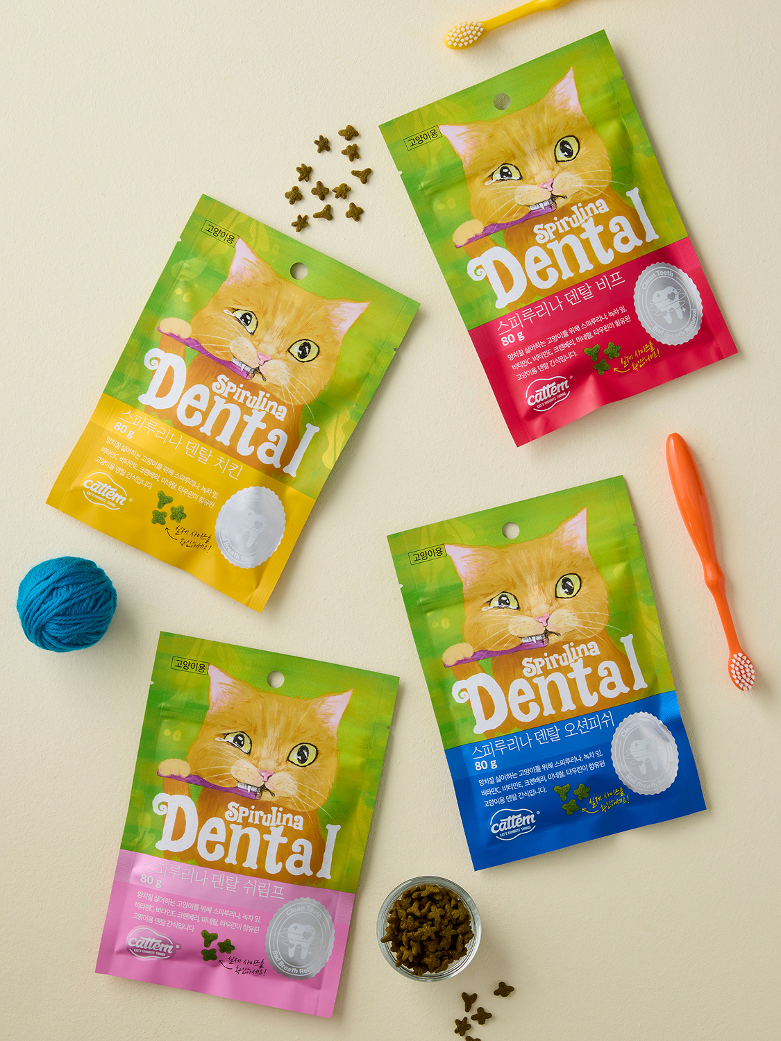 [Пет] Лакомство Cattem Spirulina Dental 80 г Креветка