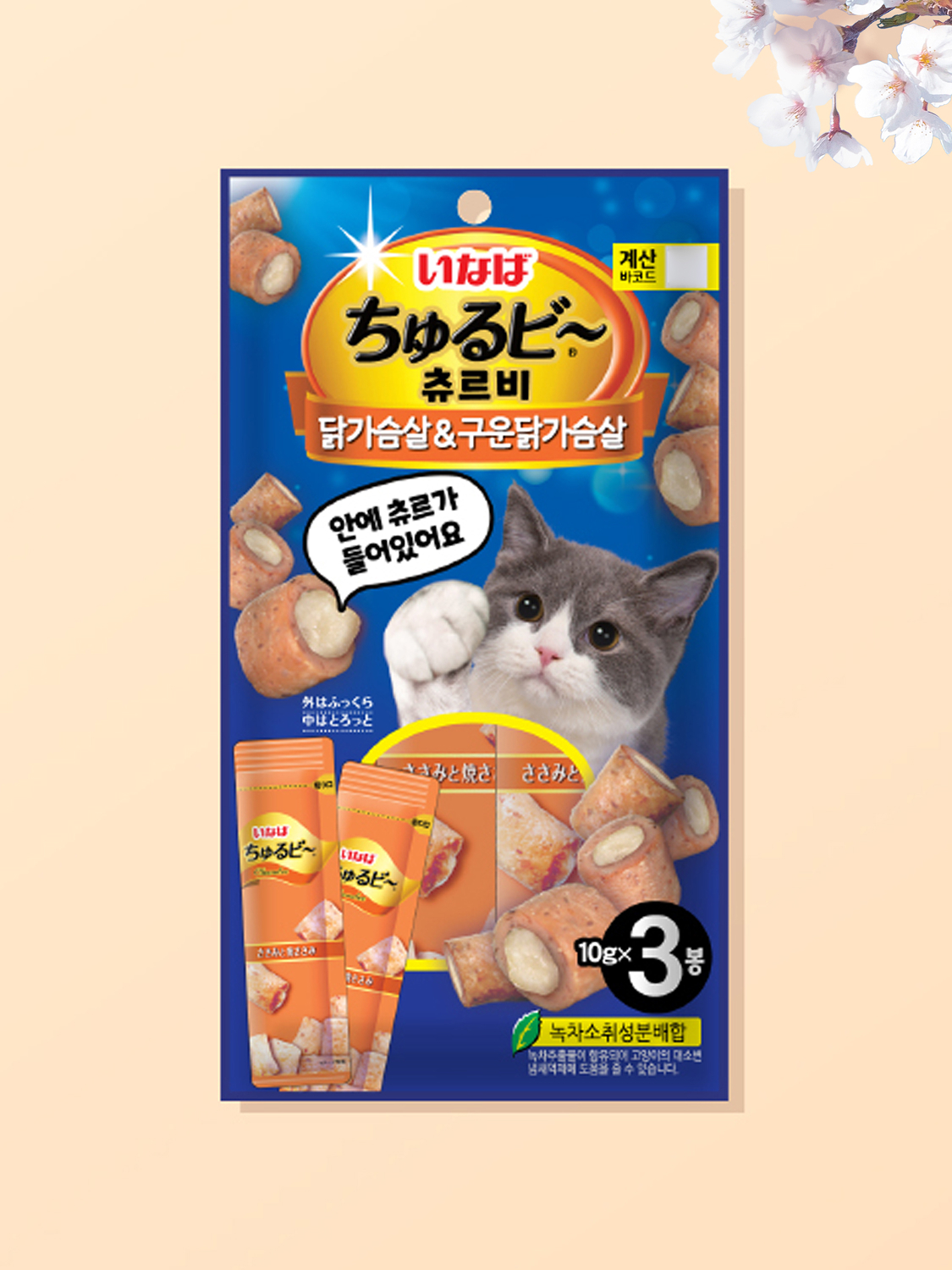 Лакомство Inaba Churu Bee куриное филе 3 шт