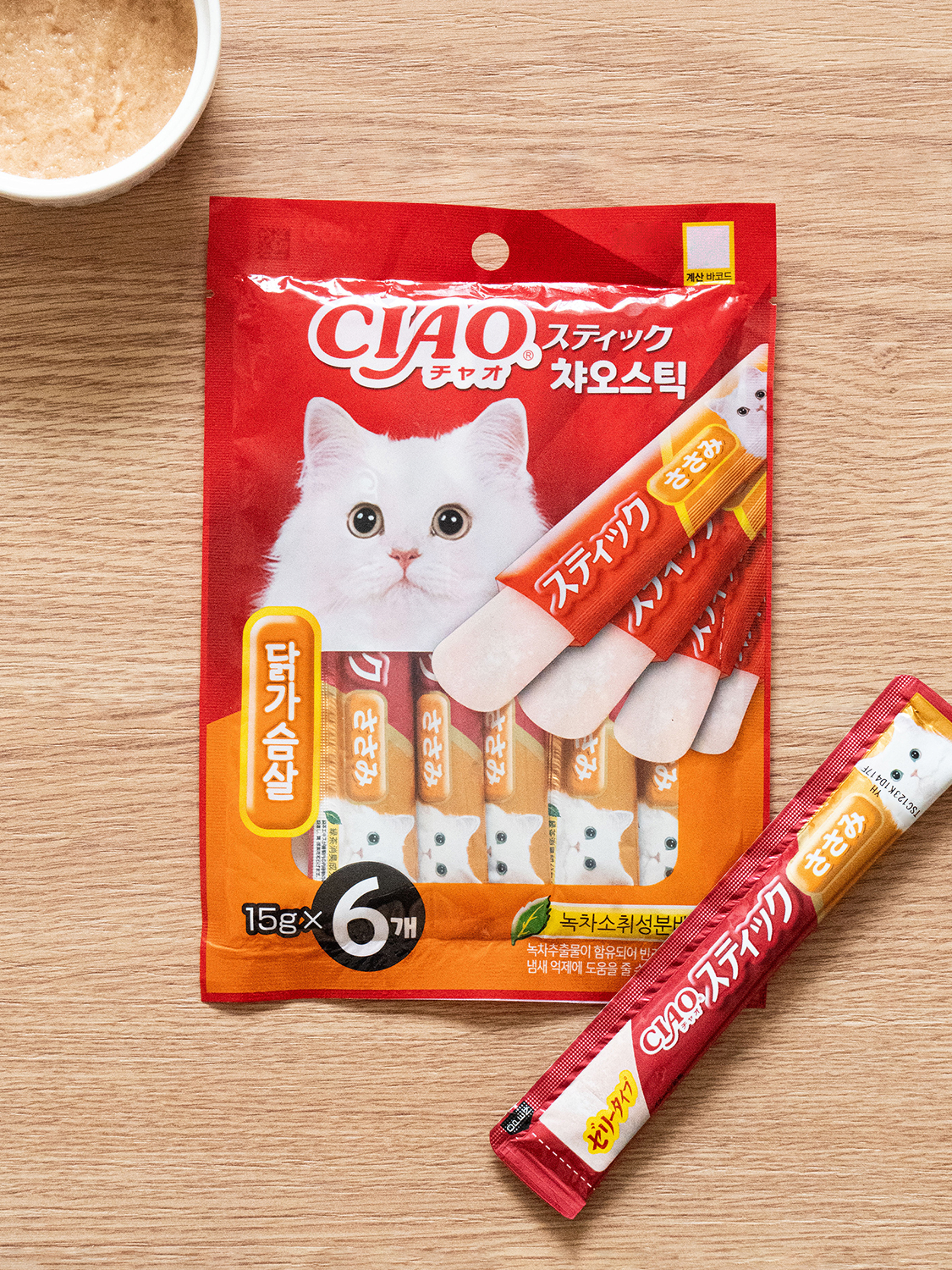 [펫] 이나바 챠오스틱 닭가슴살 15 g X 6개입