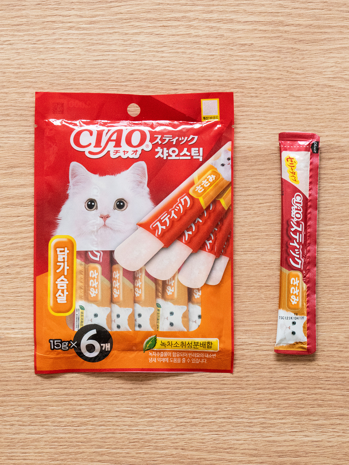 [펫] 이나바 챠오스틱 닭가슴살 15 g X 6개입