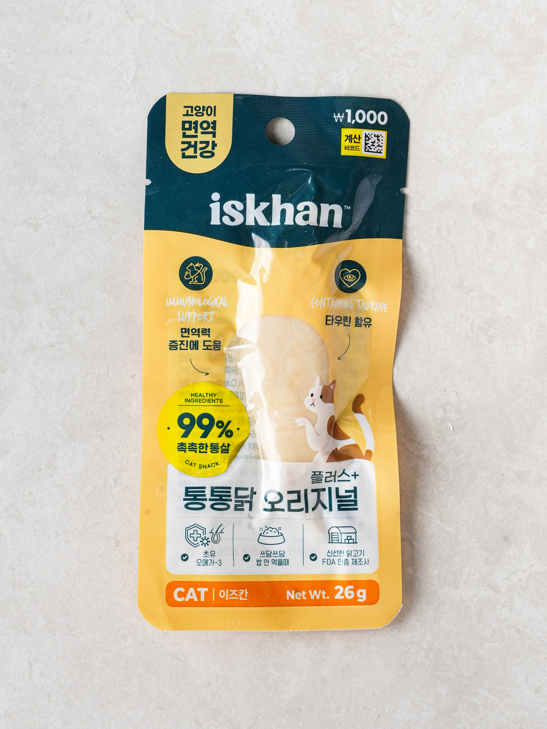 [펫] 이즈칸 캣 오리지널 통통닭 26 g (10g당 385원)