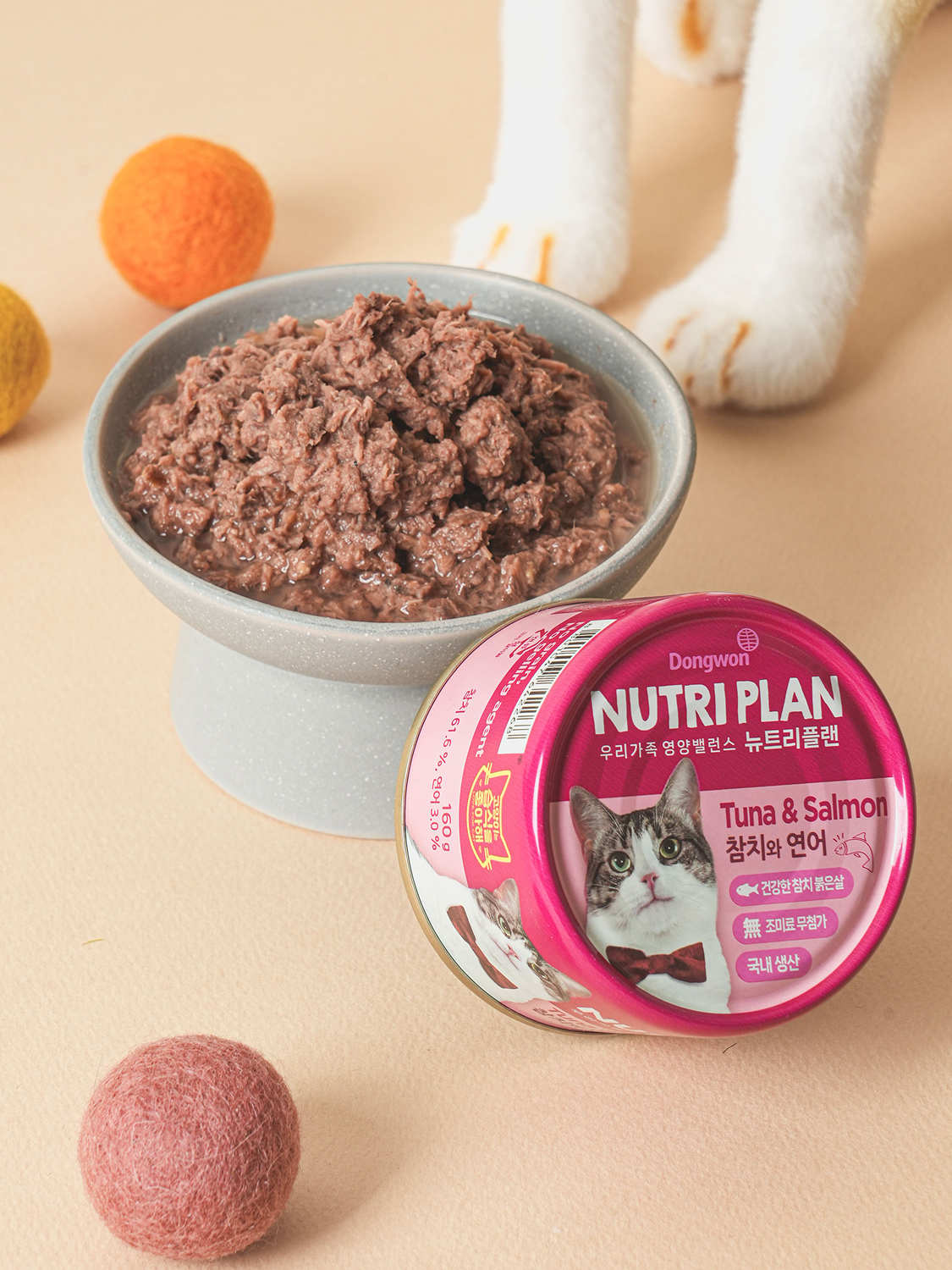 [Pets] Влажный корм Dongwon Nutriplan тунец и лосось 160 г