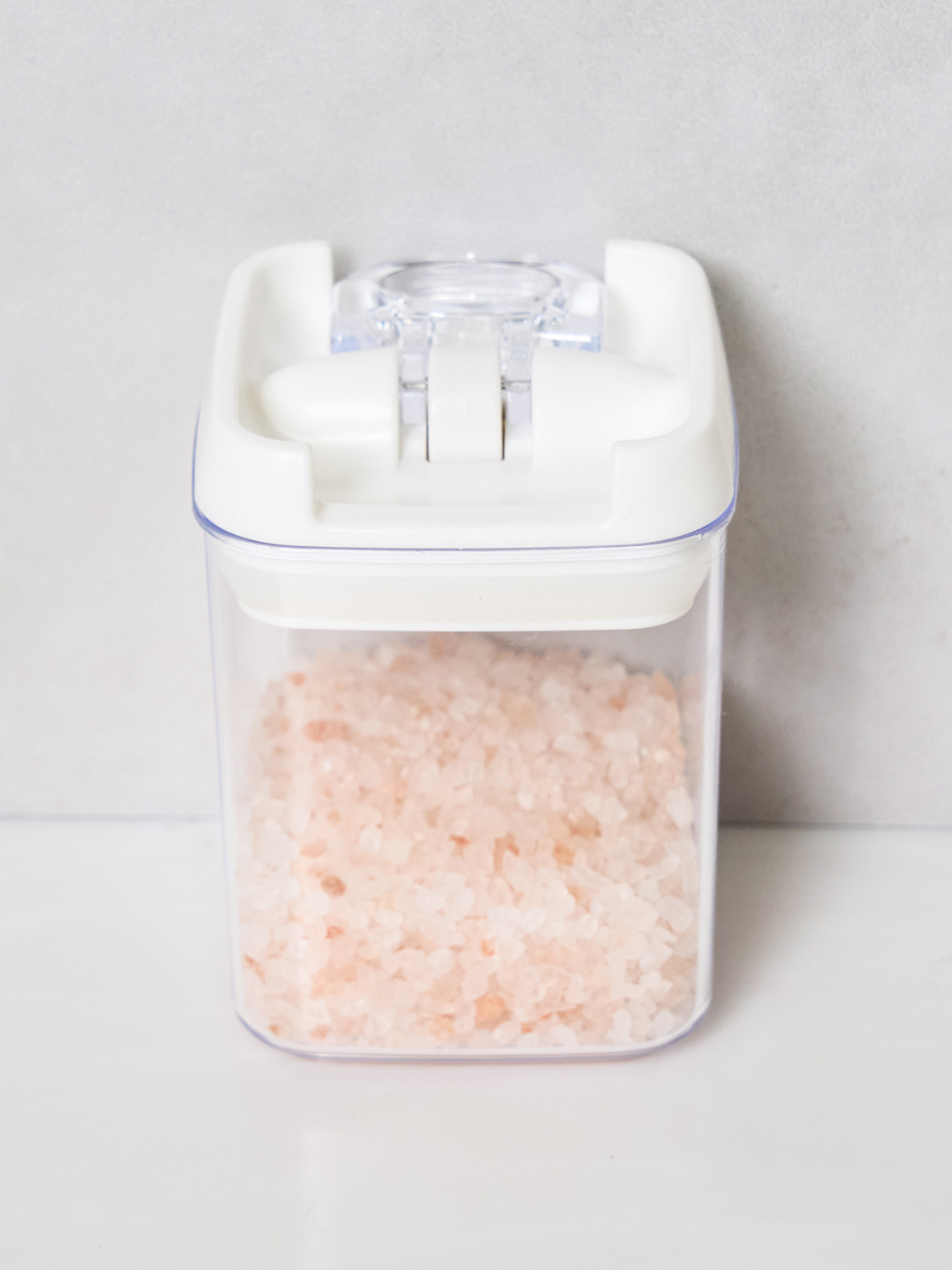 사각 누름 밀폐 용기 270 ml 아이보리