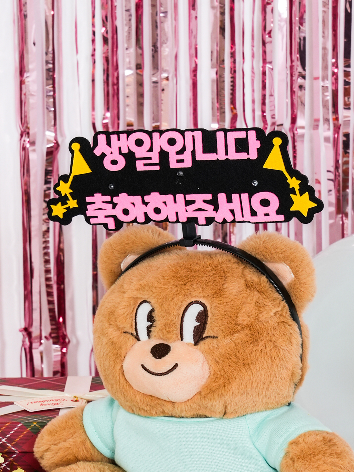 LED 메세지 펠트 머리띠 축하
