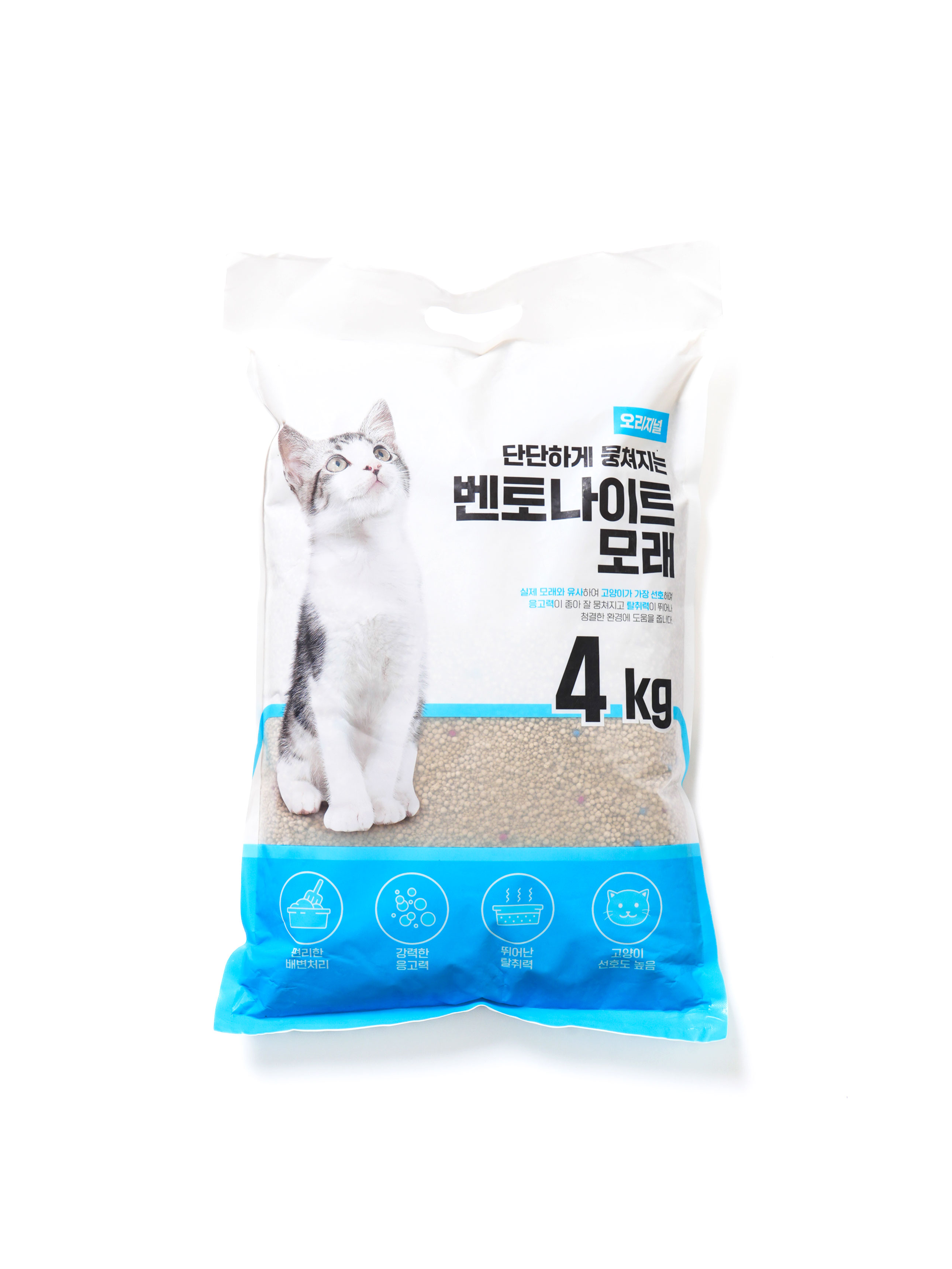 [펫] 고양이 벤토나이트 모래 4 kg 오리지널 (100g당 75원)
