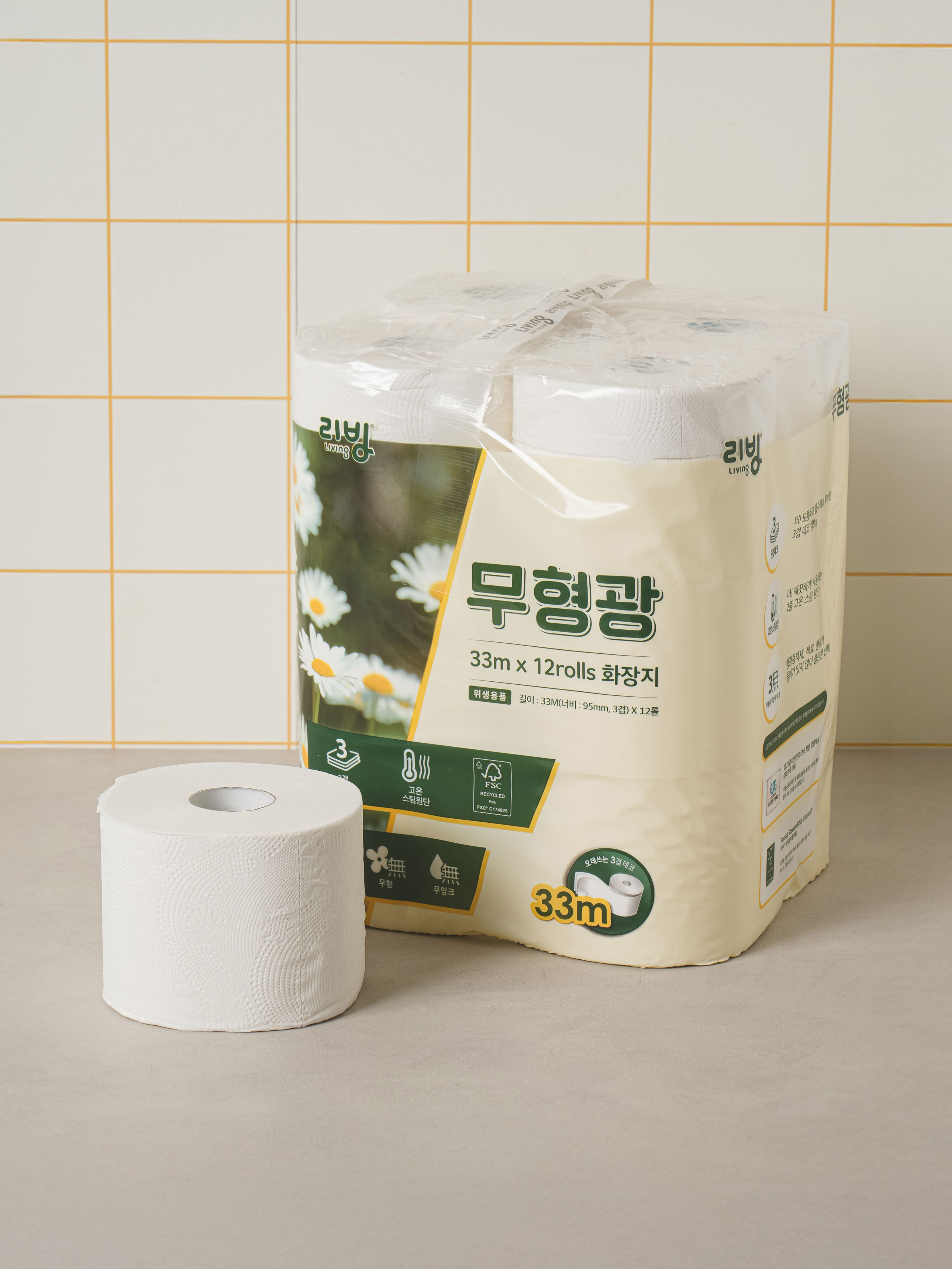리빙 무형광 33 m X 12롤