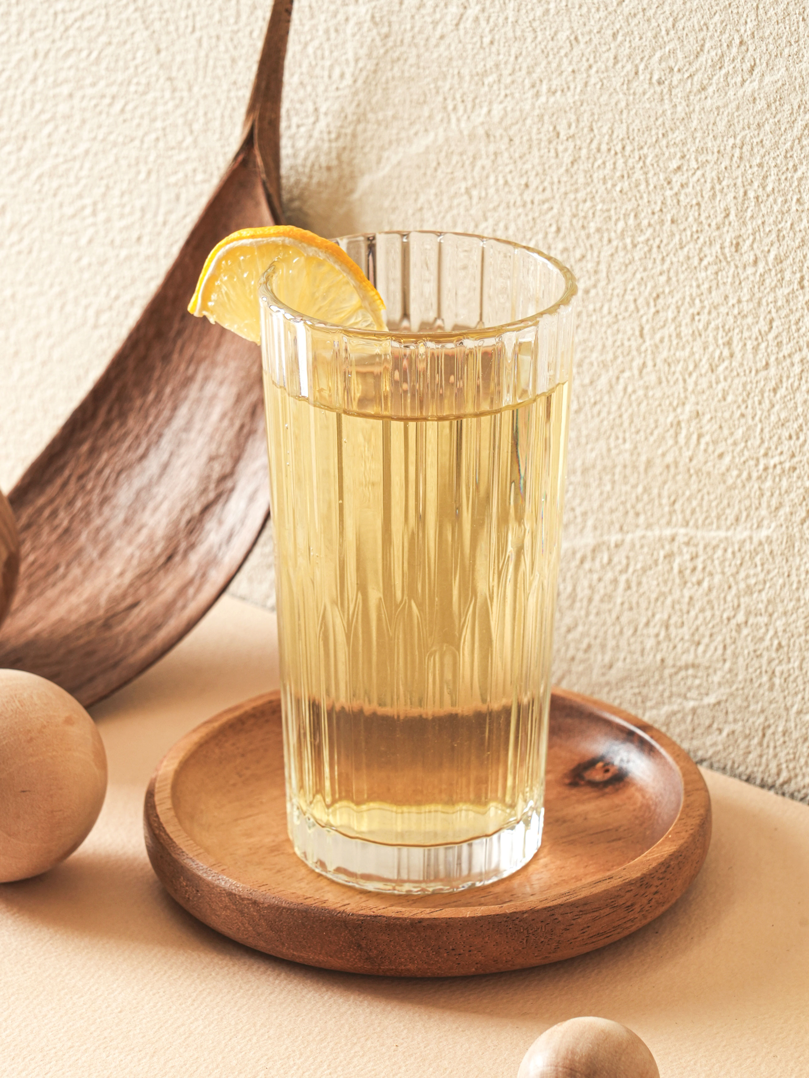 라인 양각 롱 유리컵 320 ml