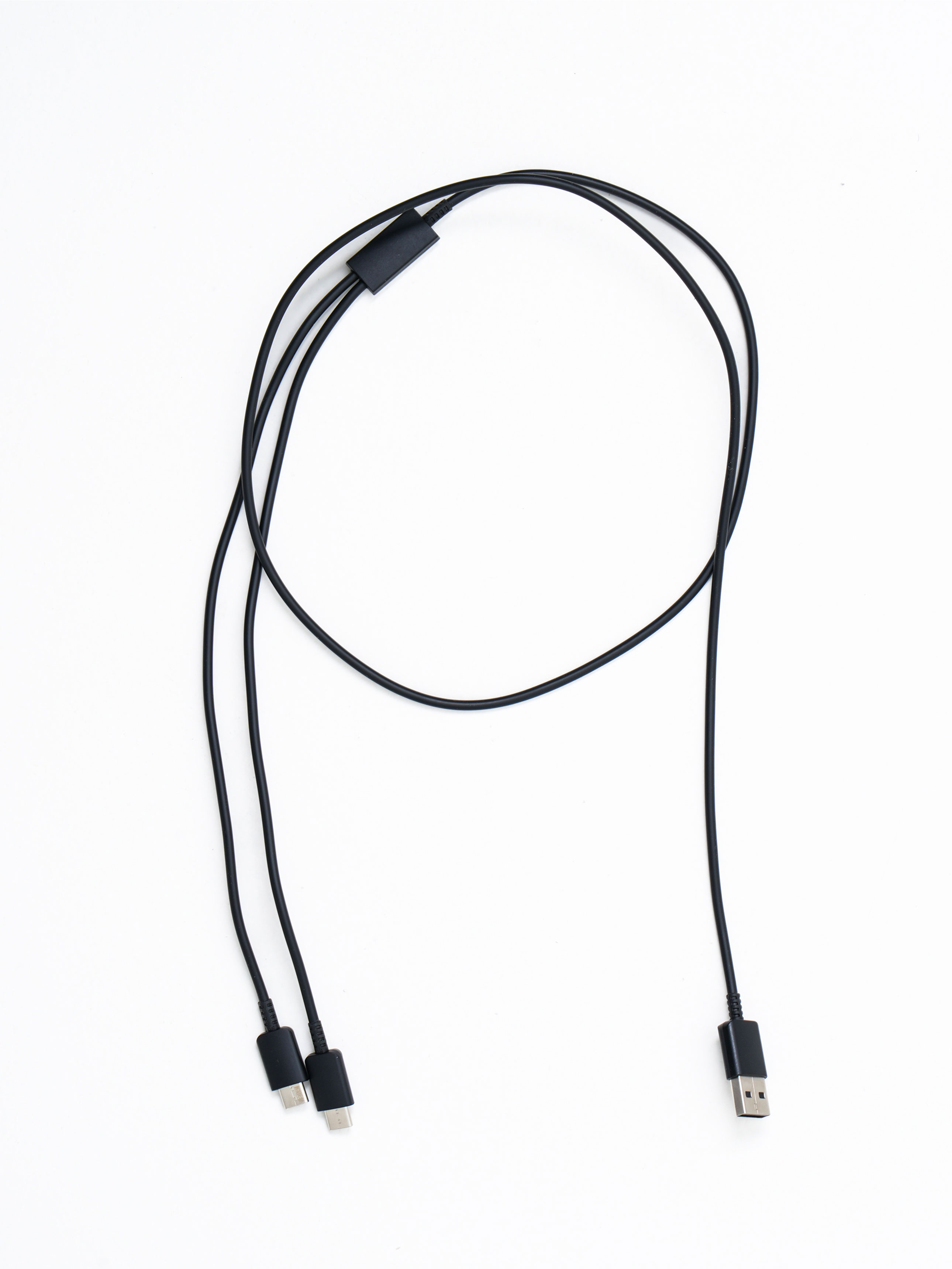 KSD 2in1 멀티 케이블 USB A to C,C  1.2 m 블랙