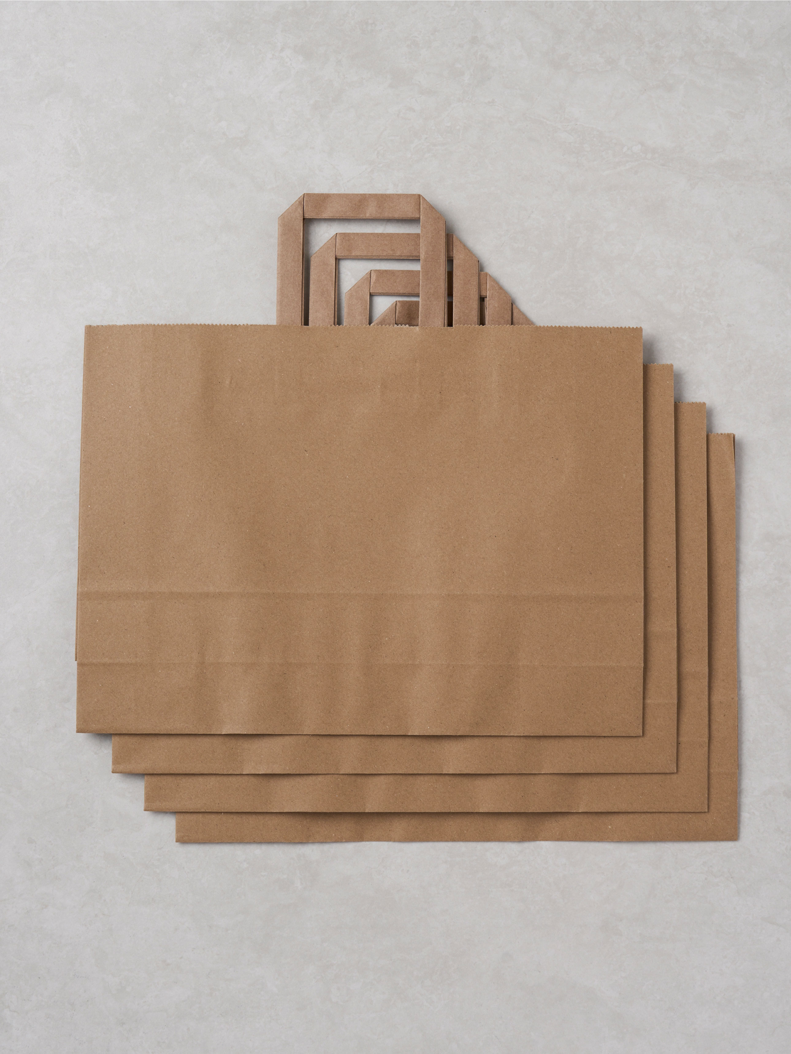 크라프트 가로형 쇼핑백 36 X 26 X 9 cm 4매입