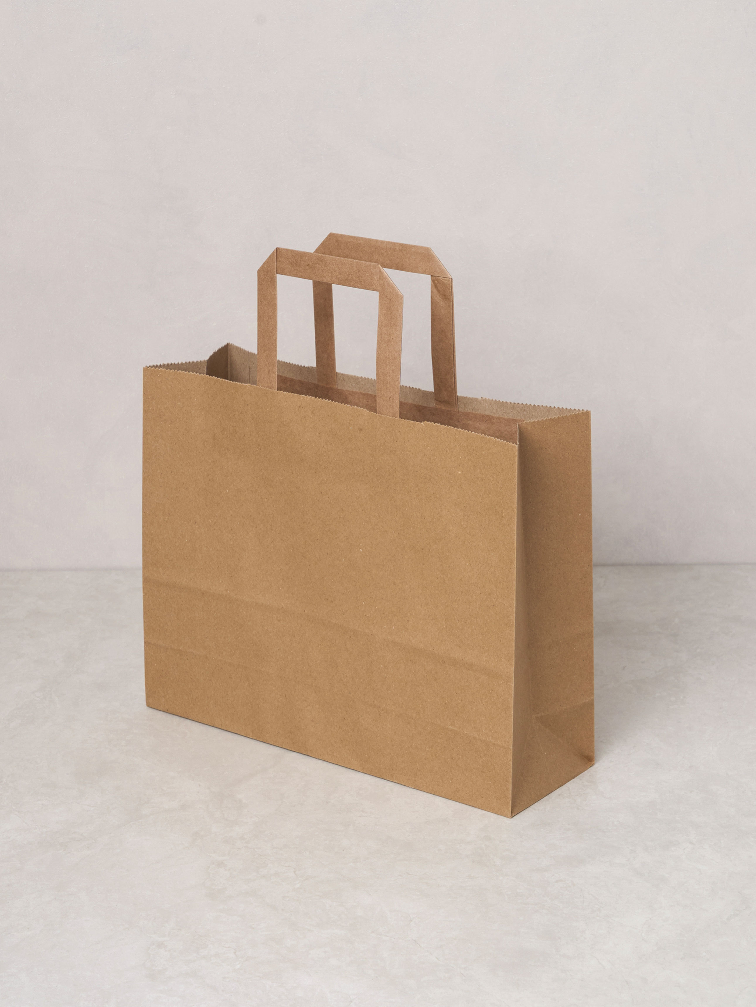 크라프트 가로형 쇼핑백 28 X 22 X 9 cm 5매입