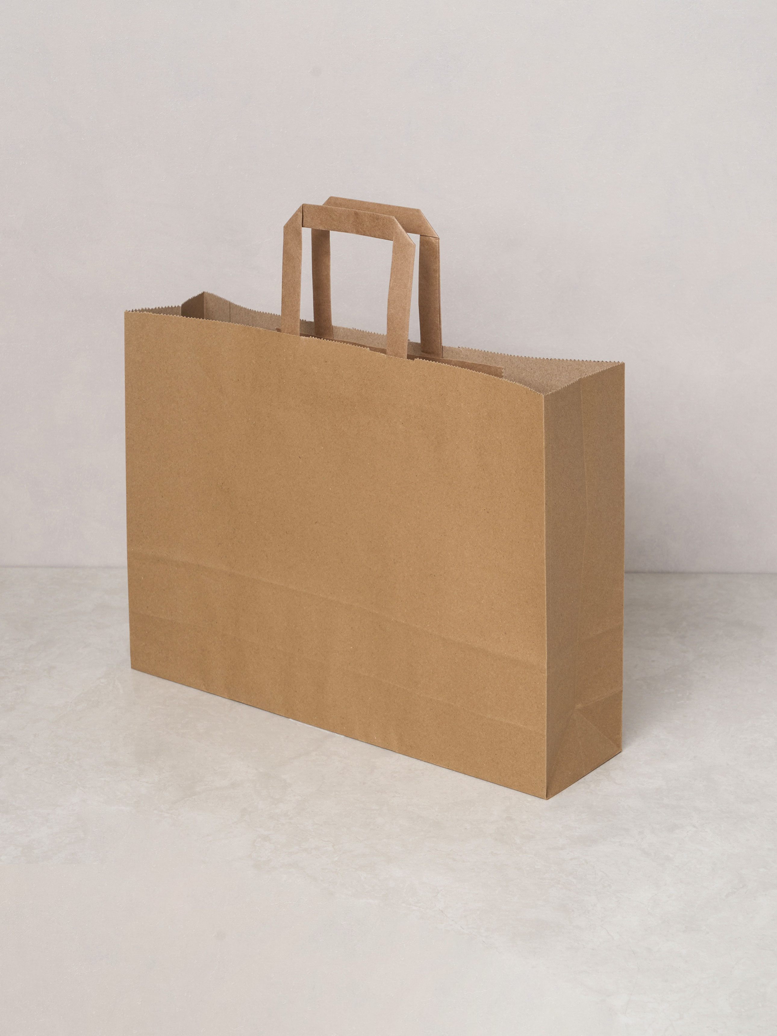 크라프트 가로형 쇼핑백 36 X 26 X 9 cm 4매입