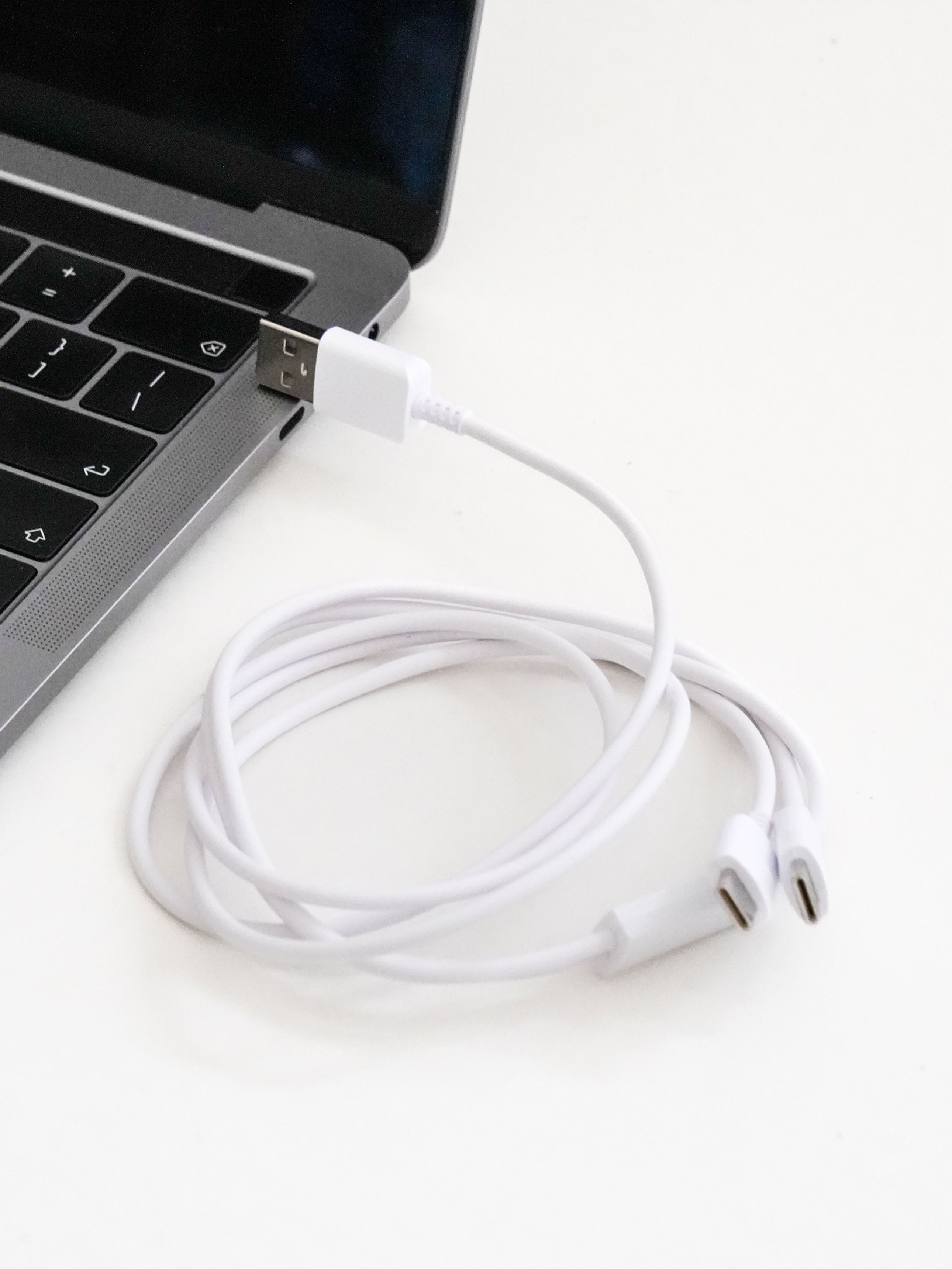 KSD 2in1 멀티 케이블 USB A to C,C 1.2 m 화이트