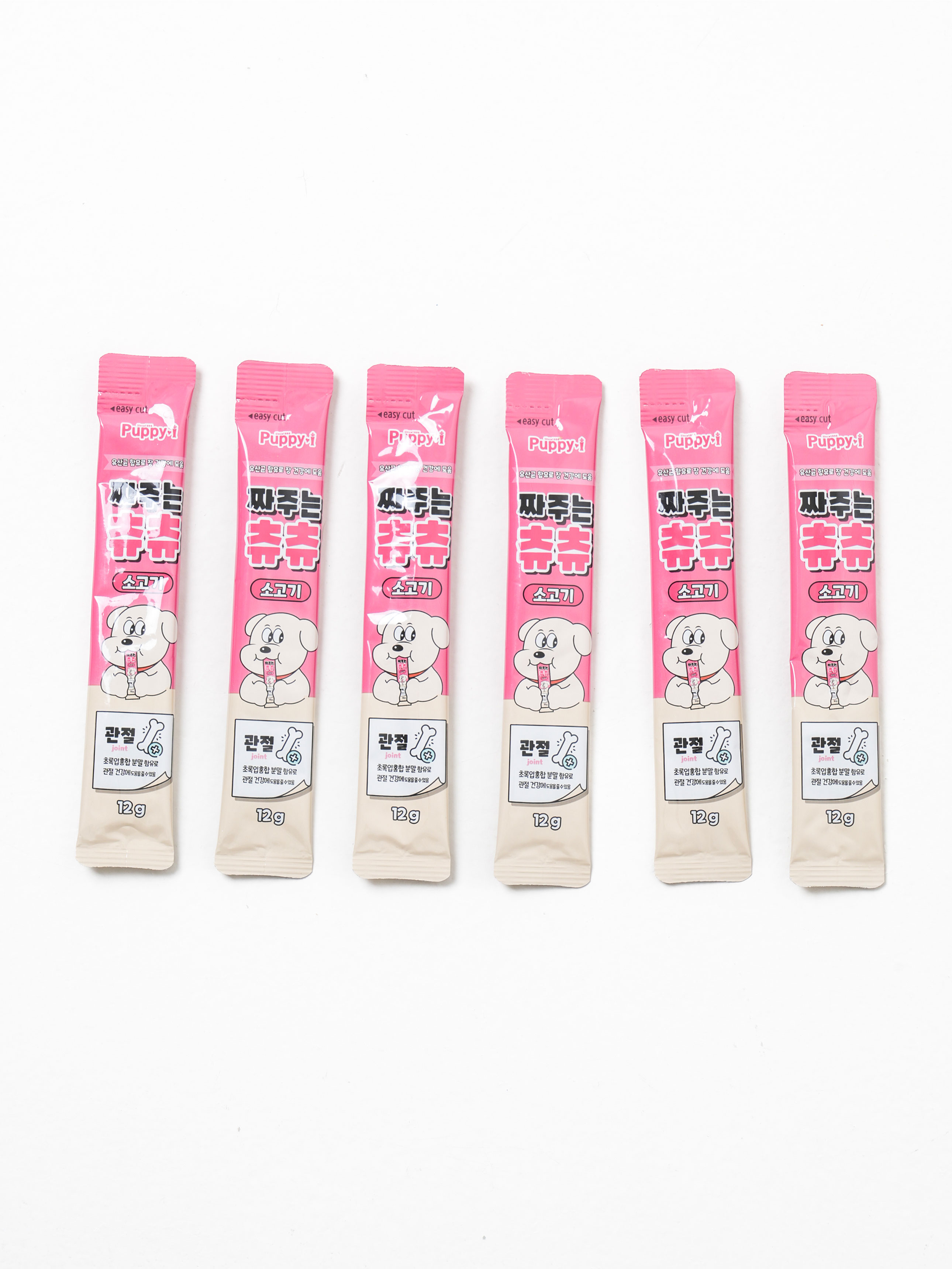 [펫] 퍼피아이 짜주는 츄츄 12 g X 6개입 소고기
