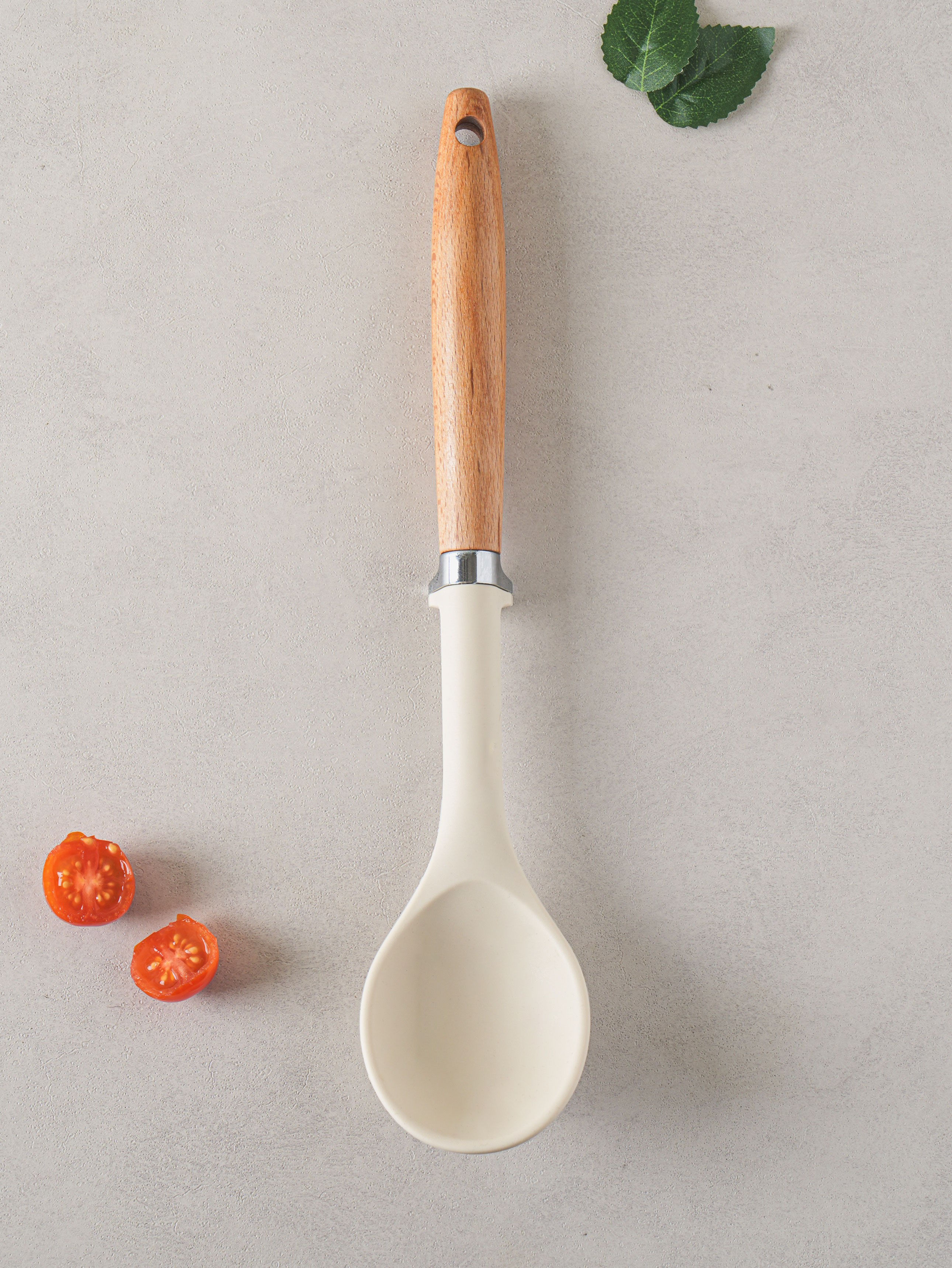 크롬포인트실리콘요리스푼(약33 cm)