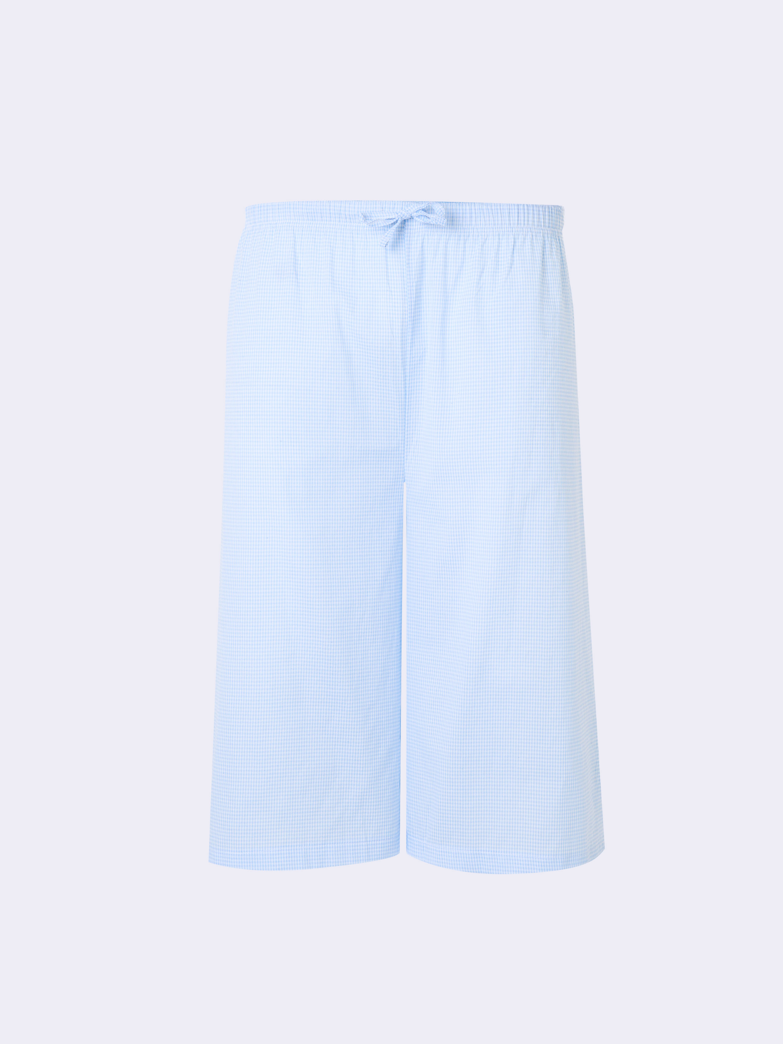 코튼 혼방 홈웨어 7부 하의 M/L/XL 블루