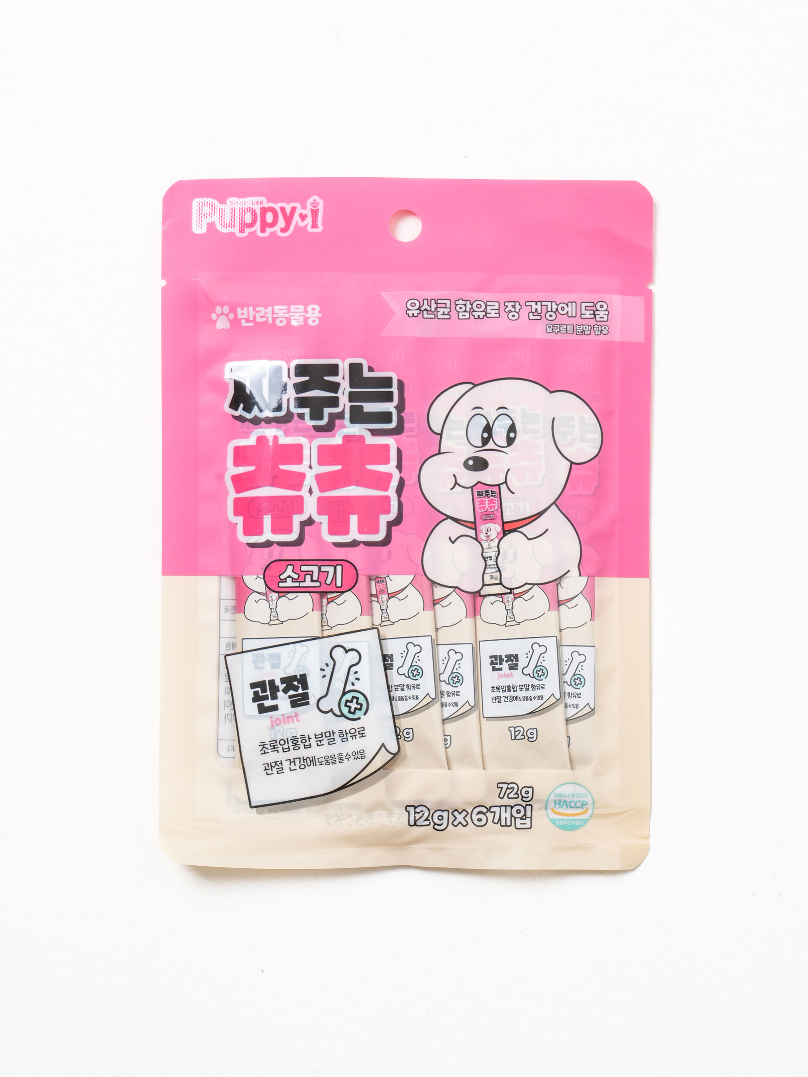 [펫] 퍼피아이 짜주는 츄츄 12 g X 6개입 소고기