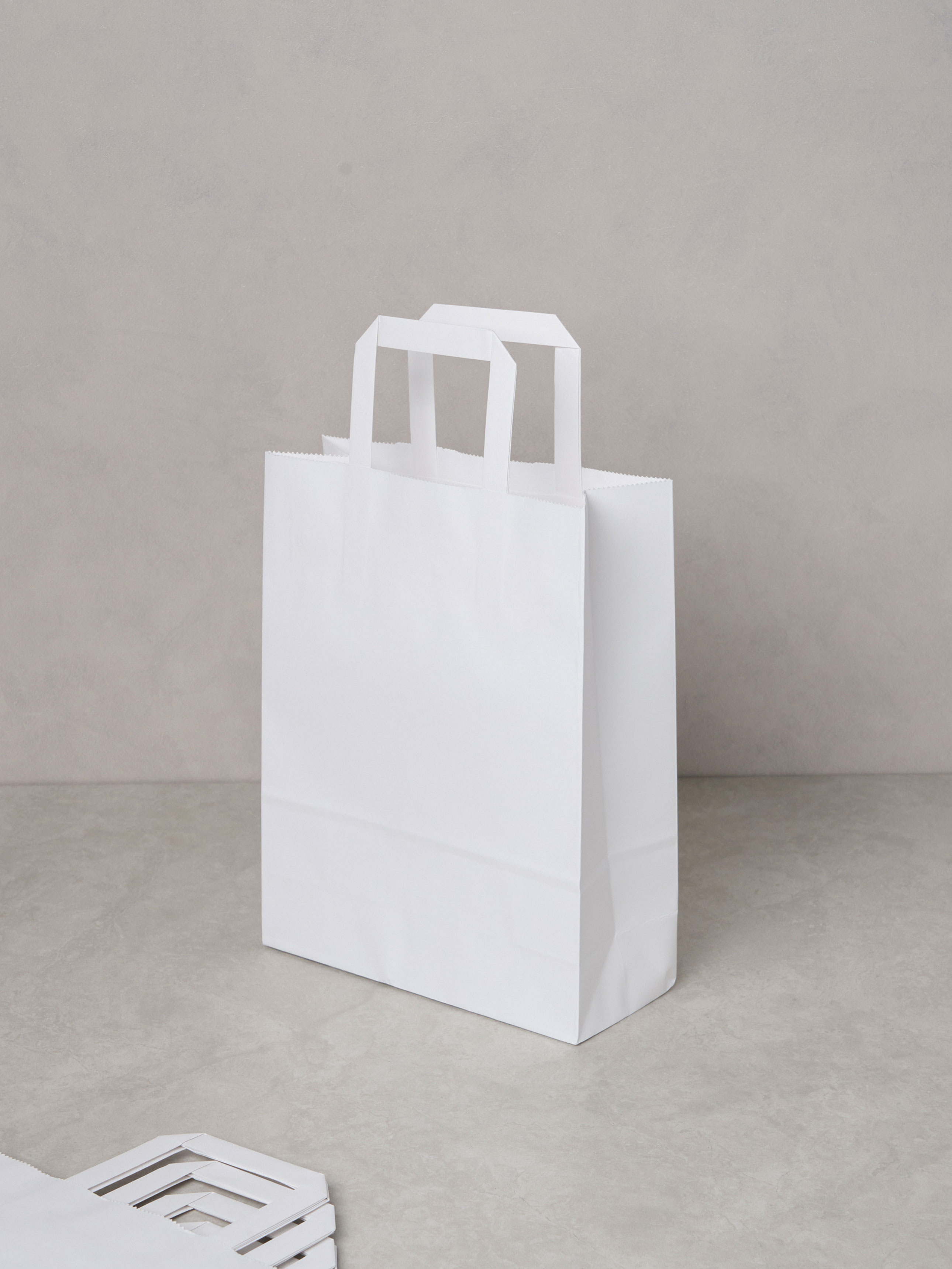 화이트 크라프트 쇼핑백 22 X 28 X 9 cm 5매입