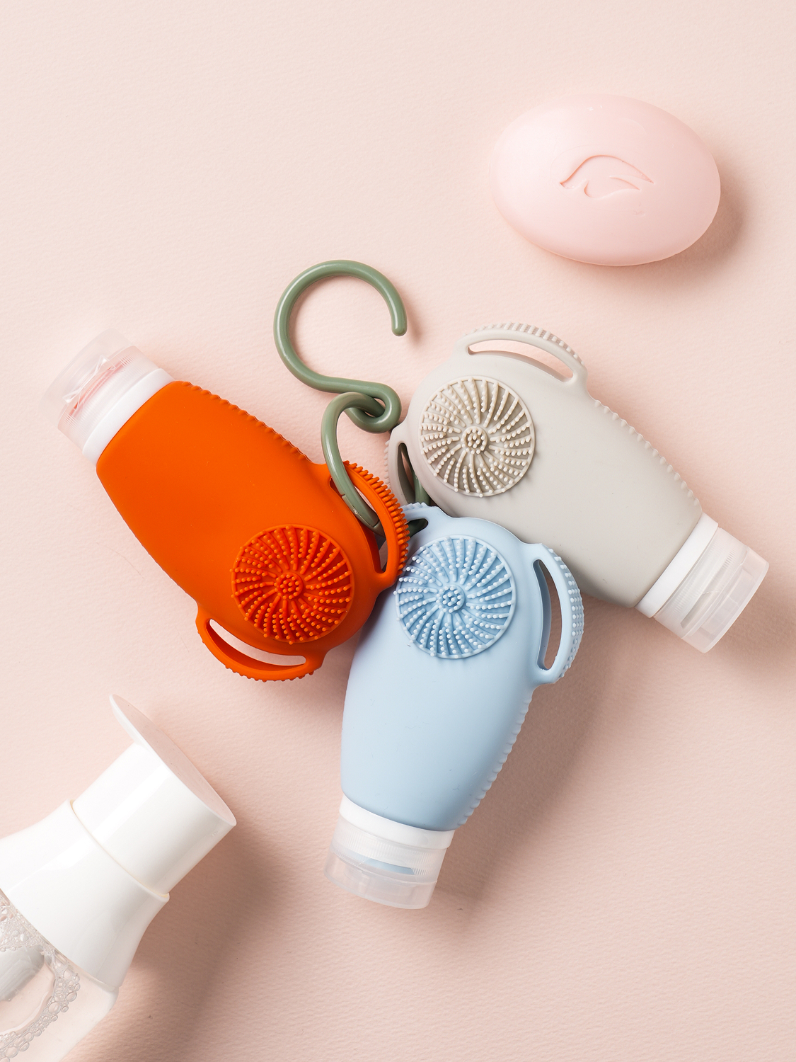 여행용 실리콘 세안 브러쉬 용기 100 ml 3개입