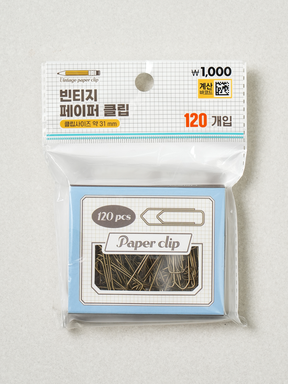 스몰워크샵 심플 빈티지 클립 31 mm 120개입