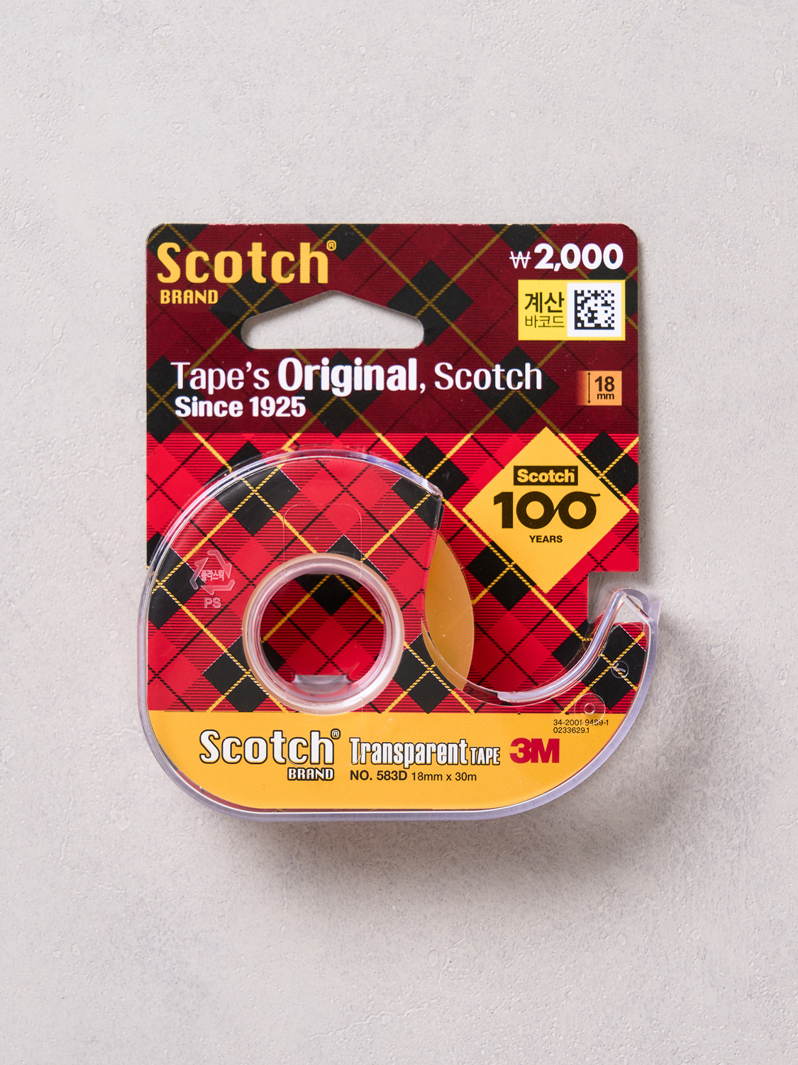 3M 오리지널 스카치 크리스털 테이프 18 mm X 30 m