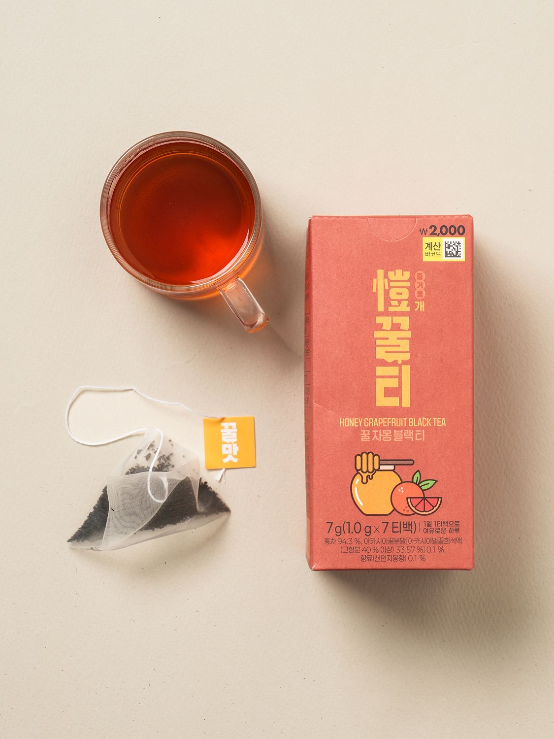 꿀 자몽 블랙티 1 g X 7개입