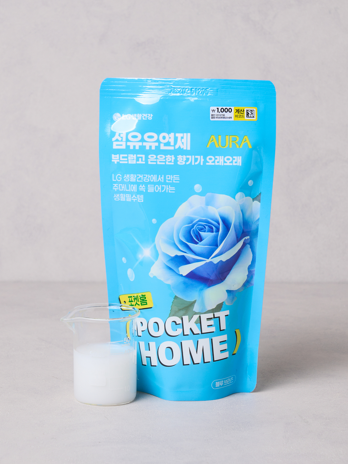 아우라 섬유유연제 리필 타입 200 ml 블루향